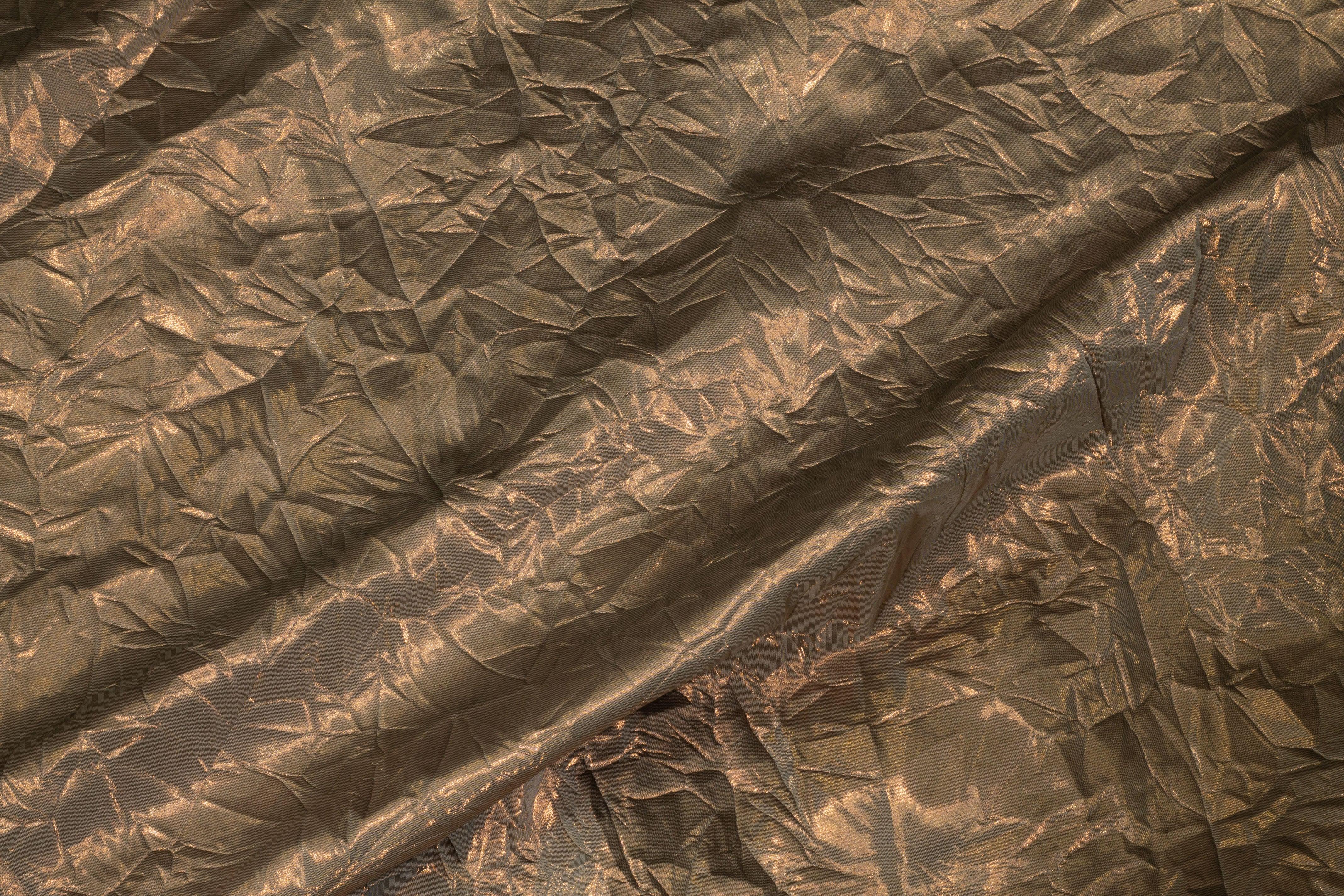 Crushed Metallic Shimmery Cotton Backed Satin - Prime Fabrics