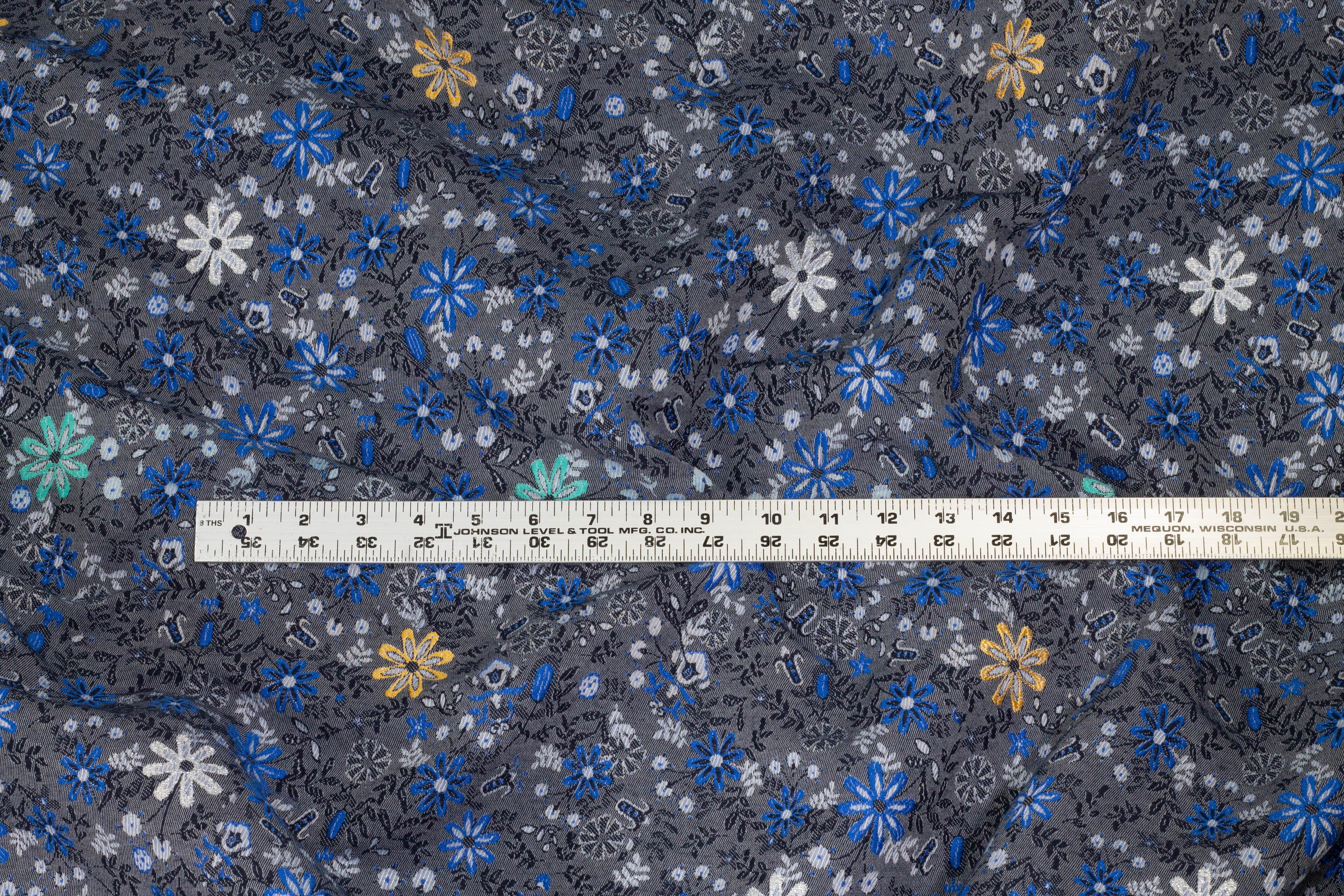 Multicolor Floral Metallic French Jacquard - Prime Fabrics