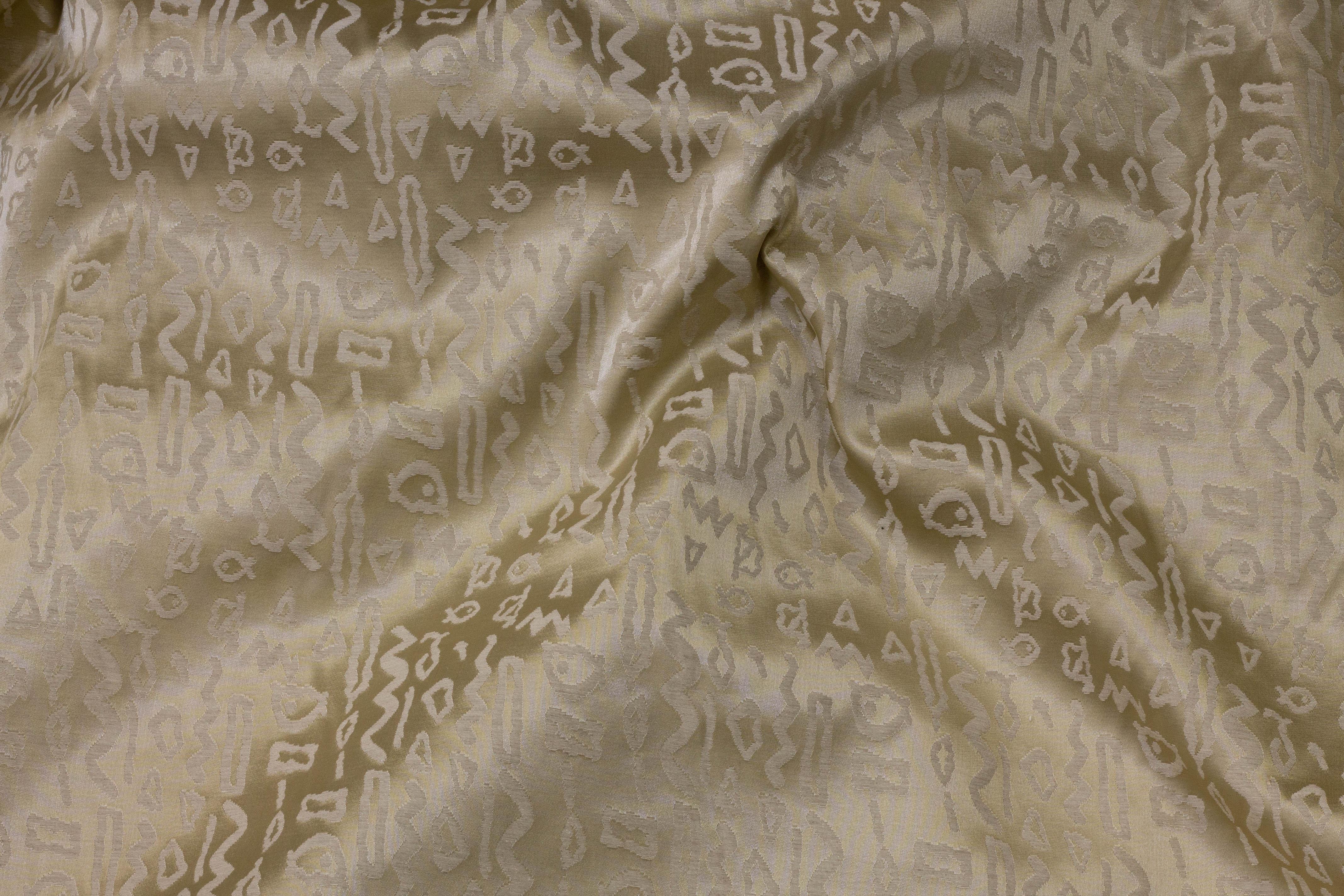 Champagne Tribal Design Jacquard - Prime Fabrics