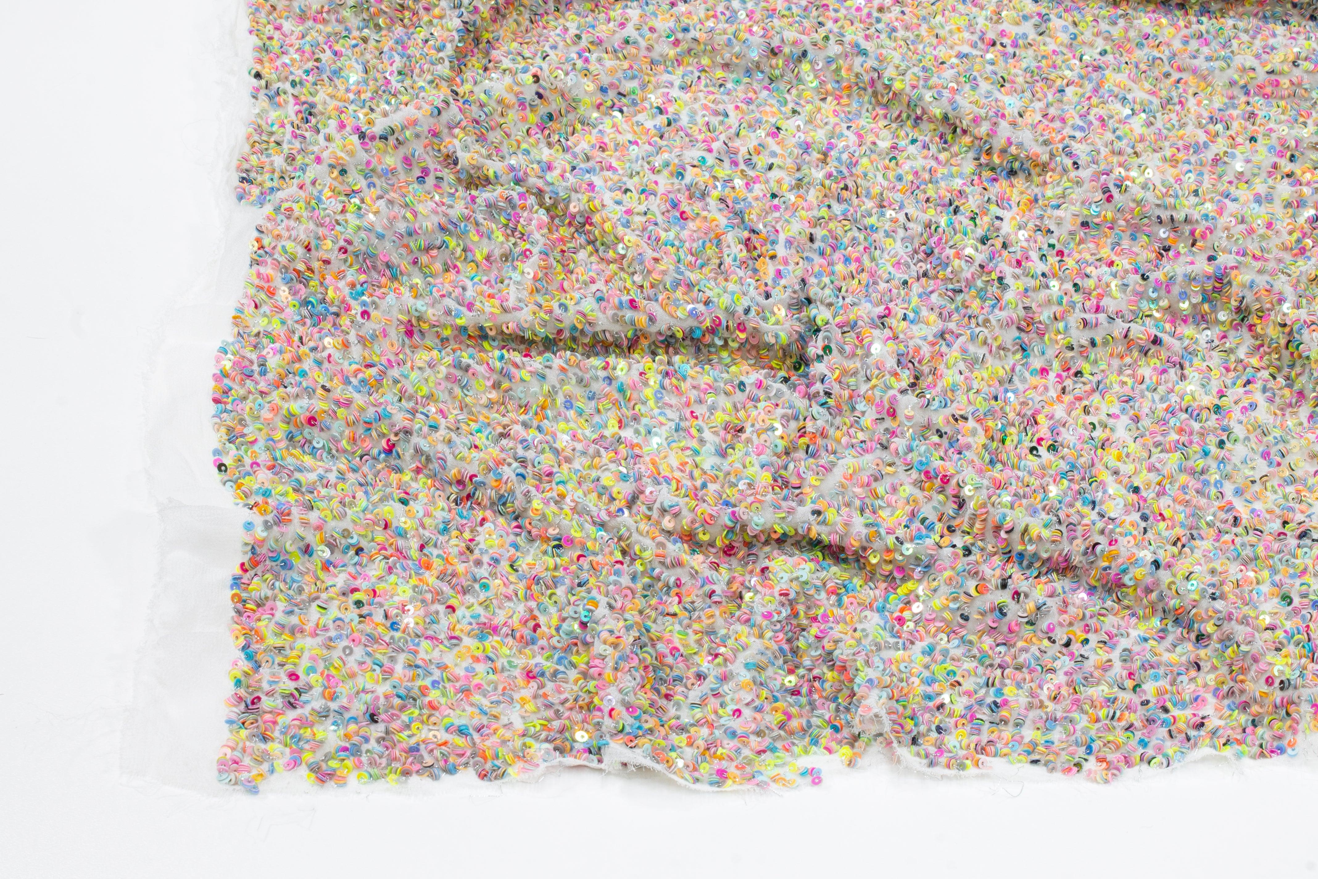 Handmade Sequined Georgette - Multicolor - Prime Fabrics