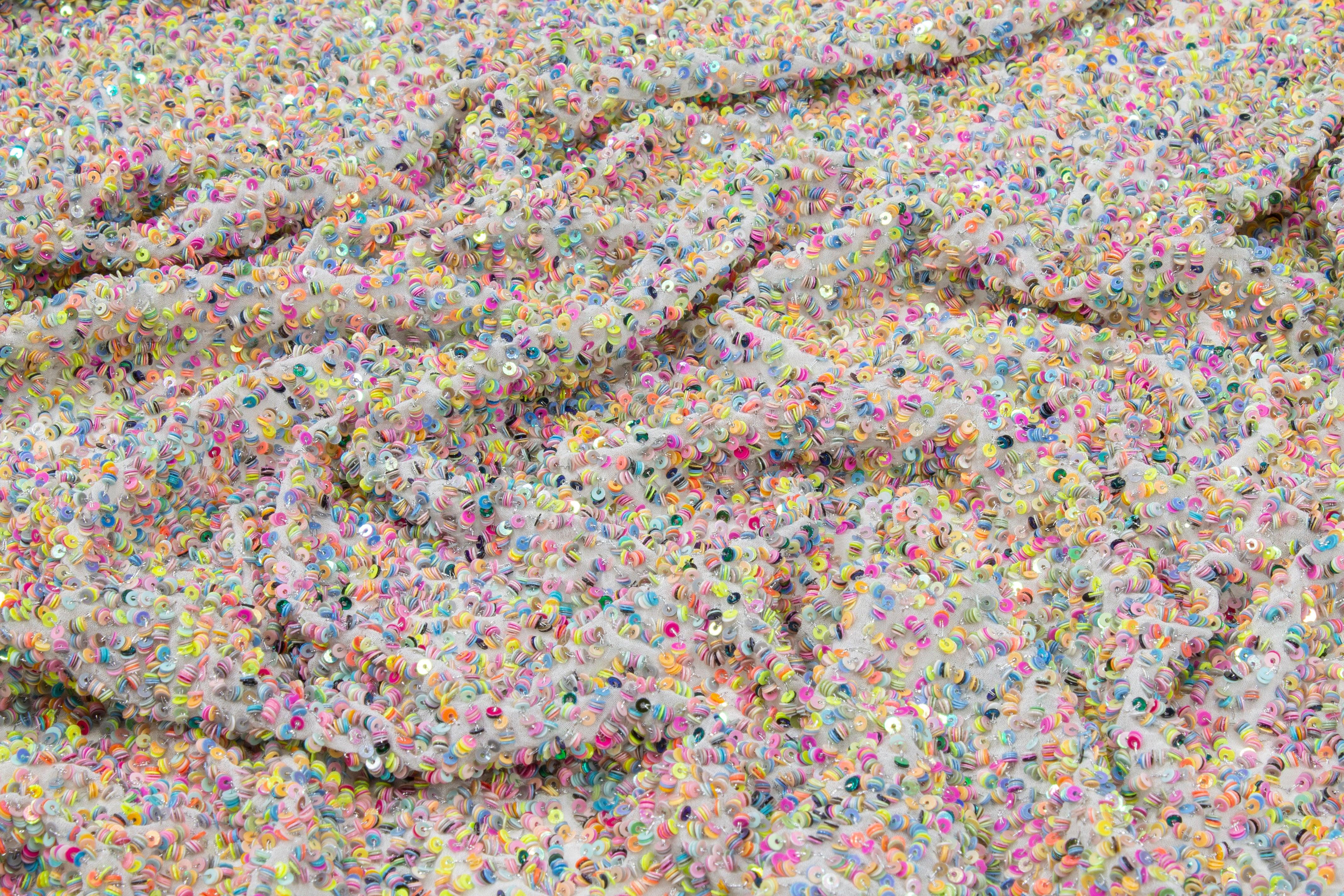 Handmade Sequined Georgette - Multicolor - Prime Fabrics