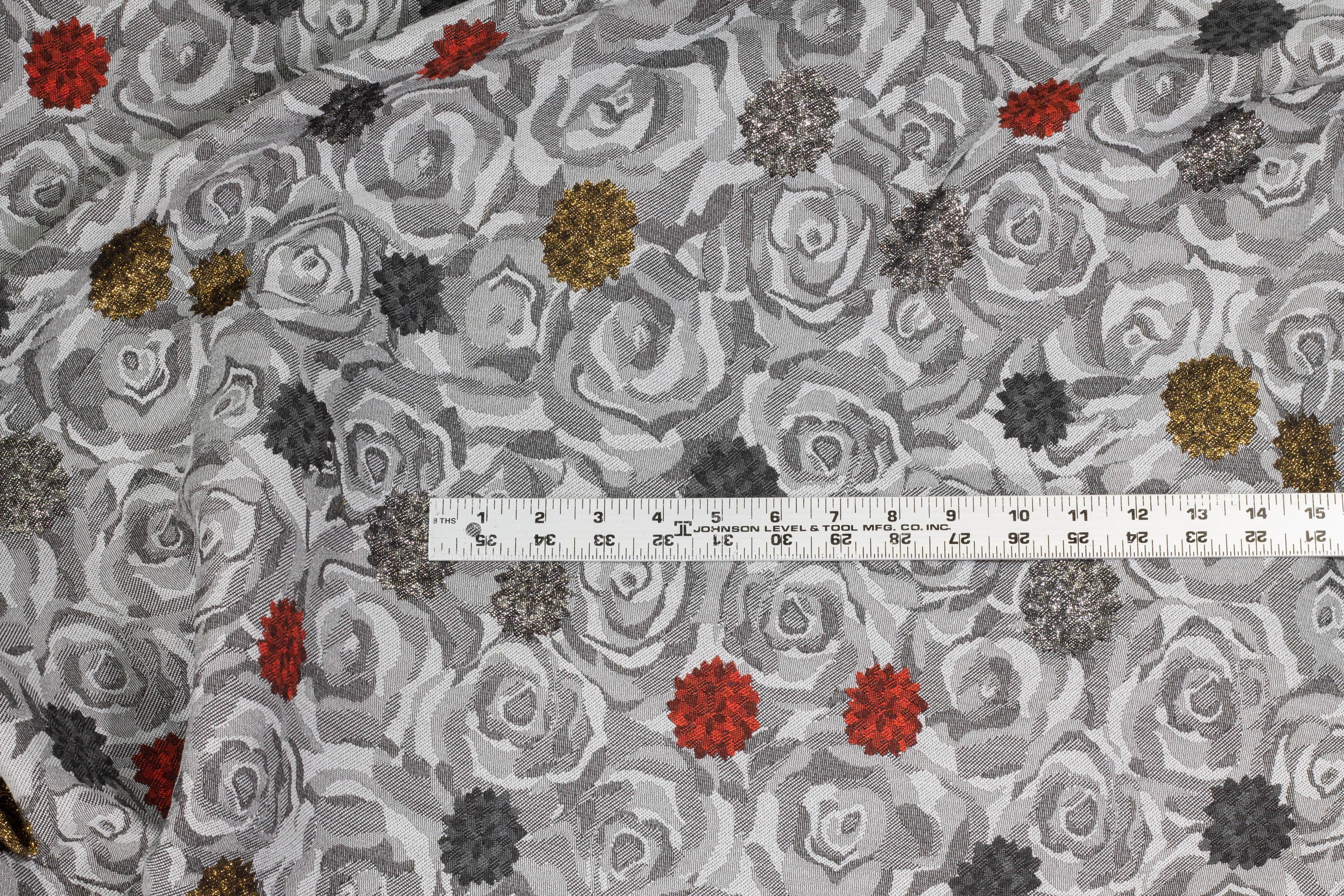 Multicolor Metallic Floral French Jacquard - Prime Fabrics