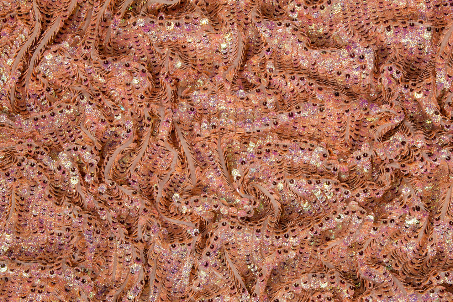 Handmade Iridescent Star Sequins - Peach/Blush - Prime Fabrics