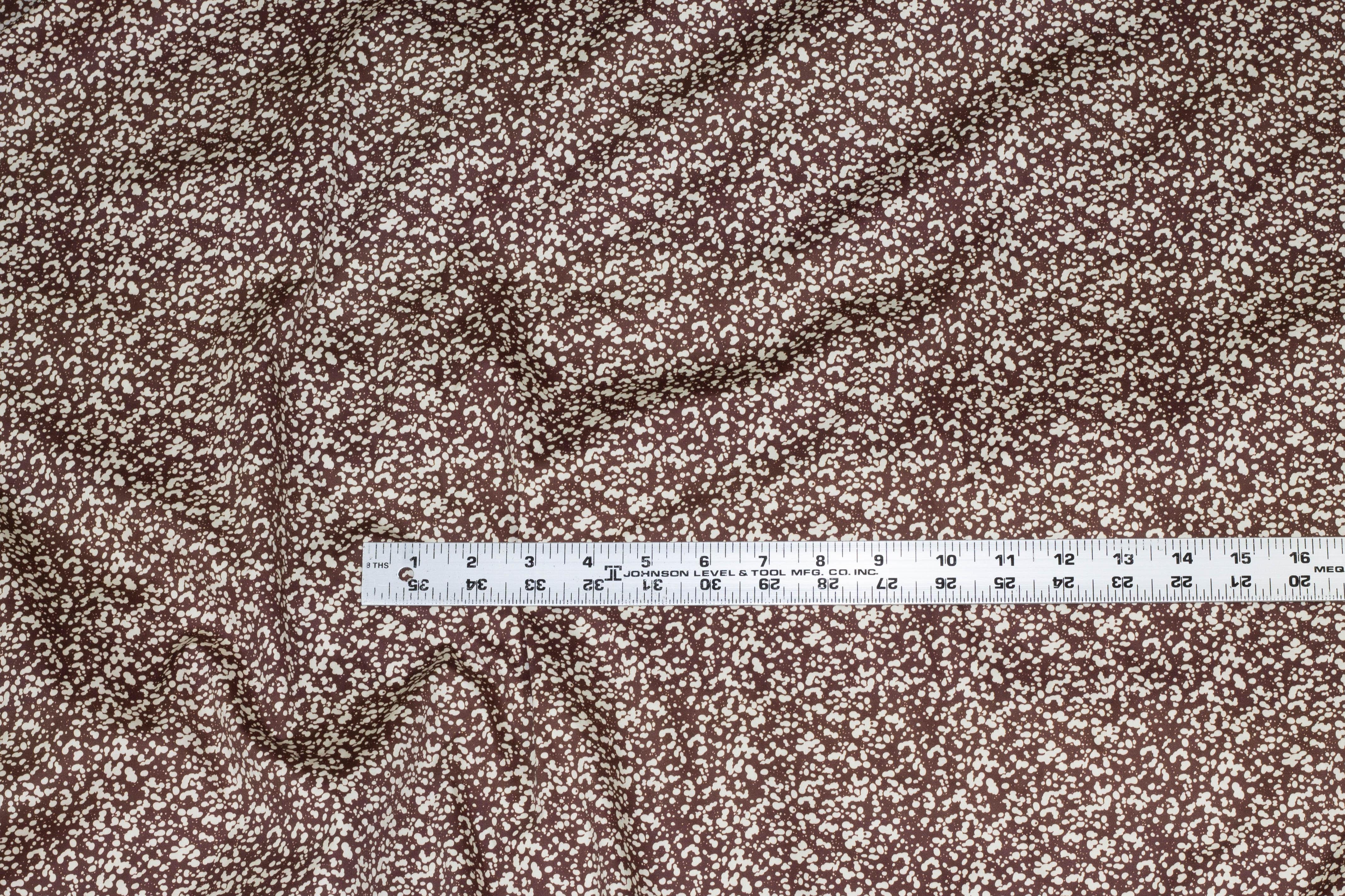 Brown and White Cotton Sateen - Prime Fabrics