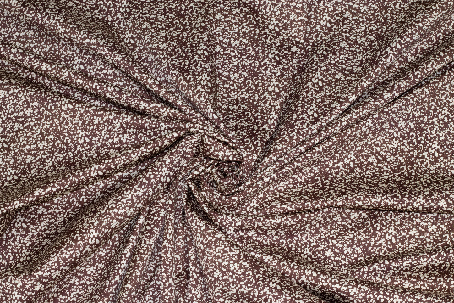 Brown and White Cotton Sateen - Prime Fabrics