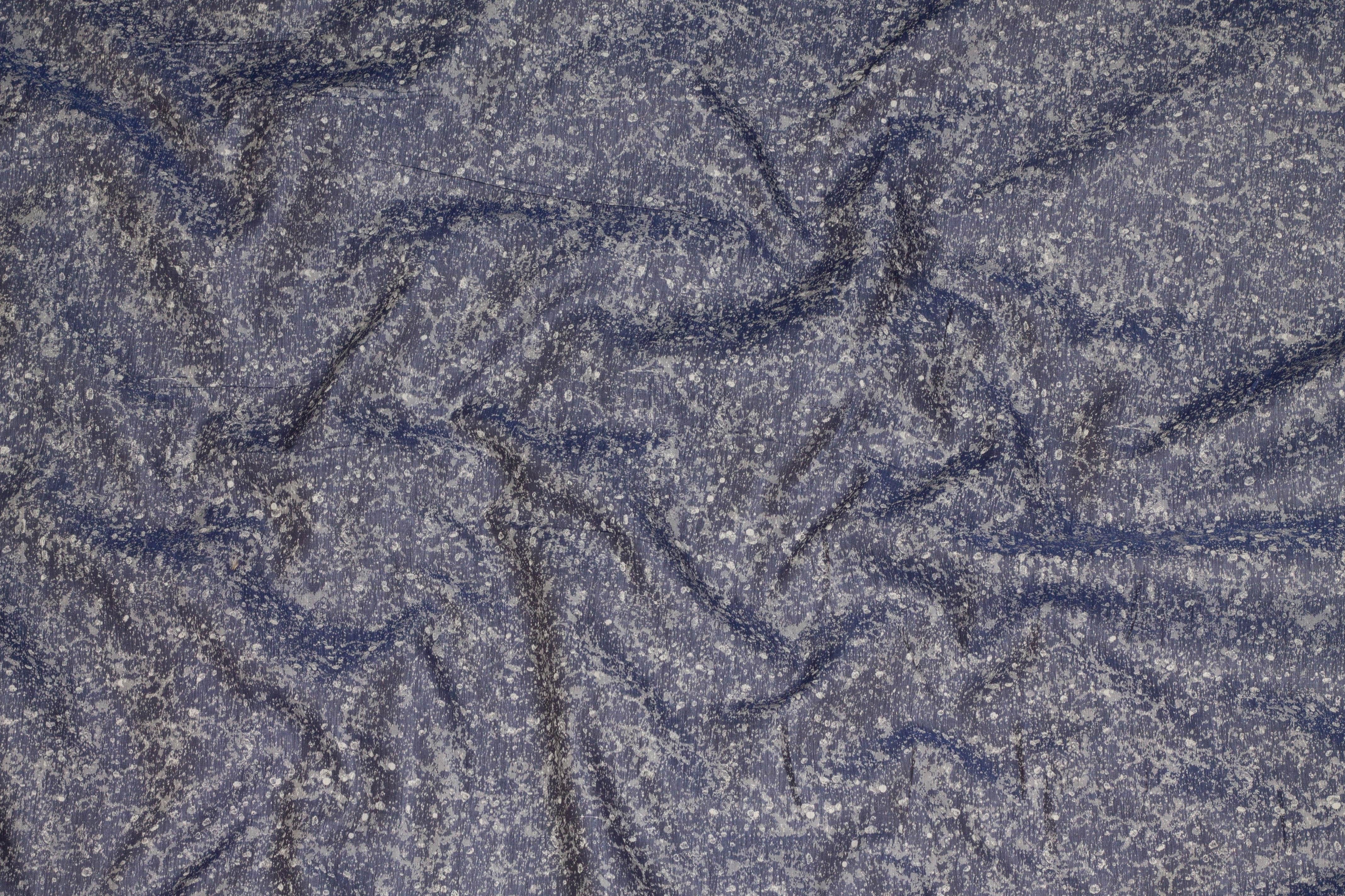 Blue and Gray Abstract Italian Cotton - Prime Fabrics