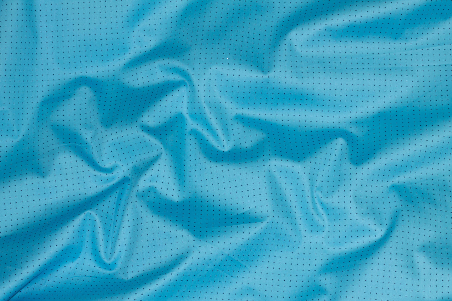 Sky Blue Cross Dot Cotton Sateen - Prime Fabrics