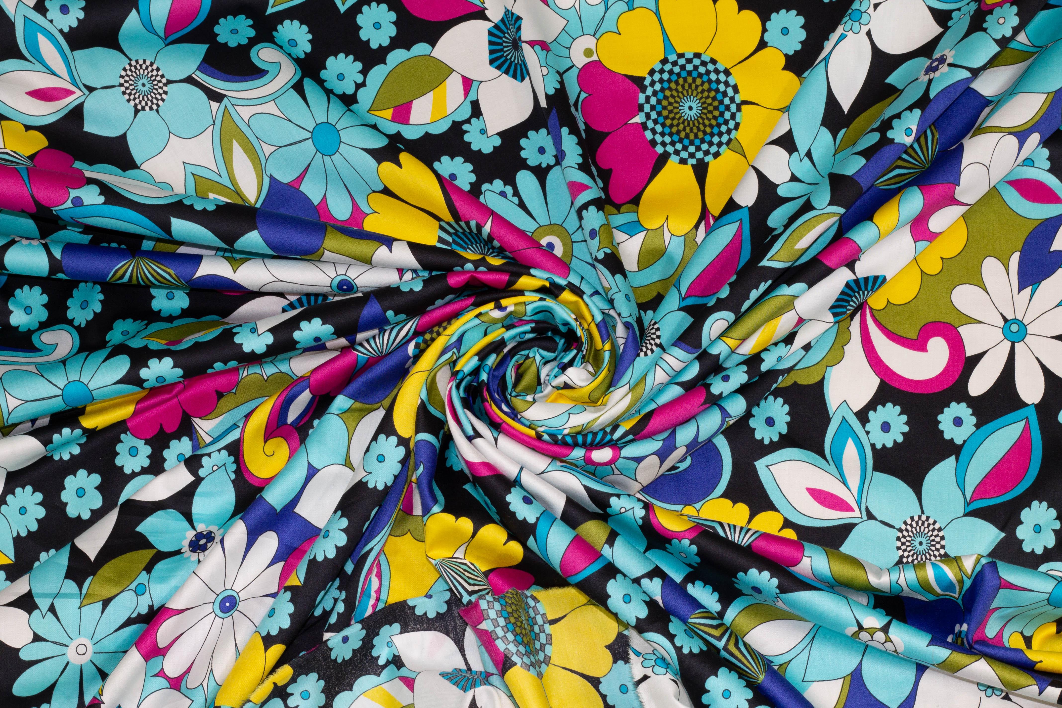 Multicolor Floral Cotton Sateen - Prime Fabrics