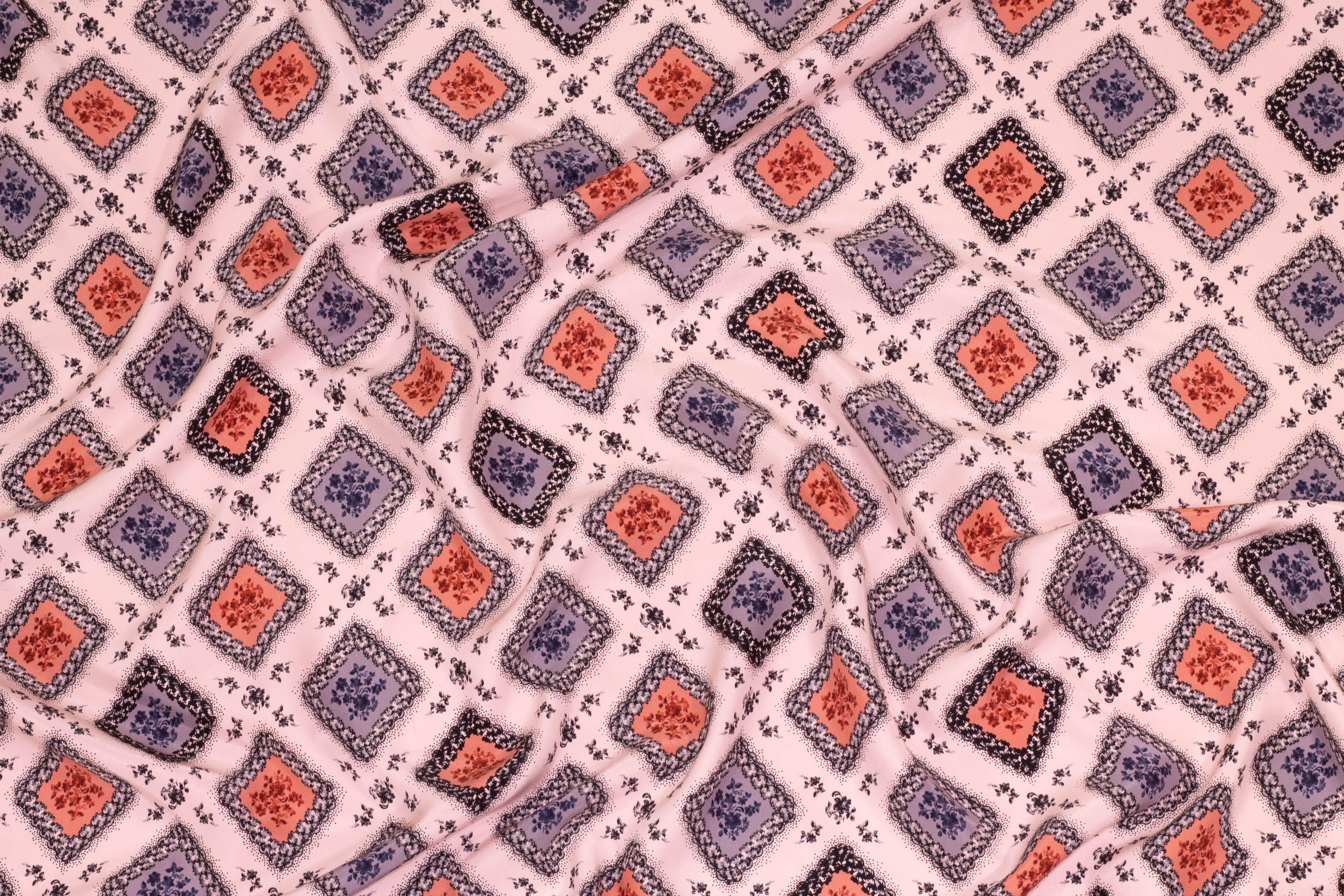 Pink and Purple Silk Charmeuse - Prime Fabrics