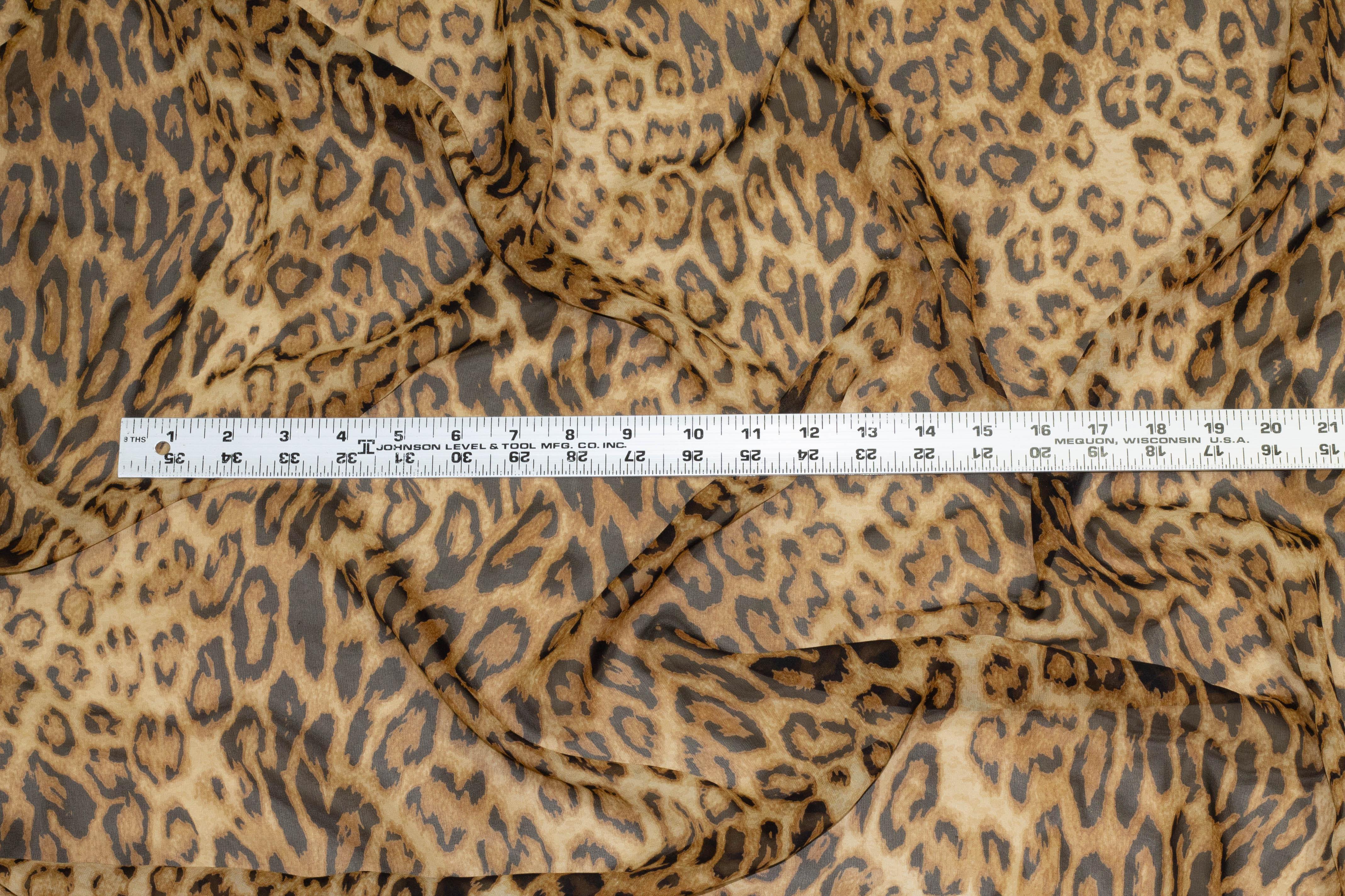 Leopard Print Silk Chiffon - Prime Fabrics