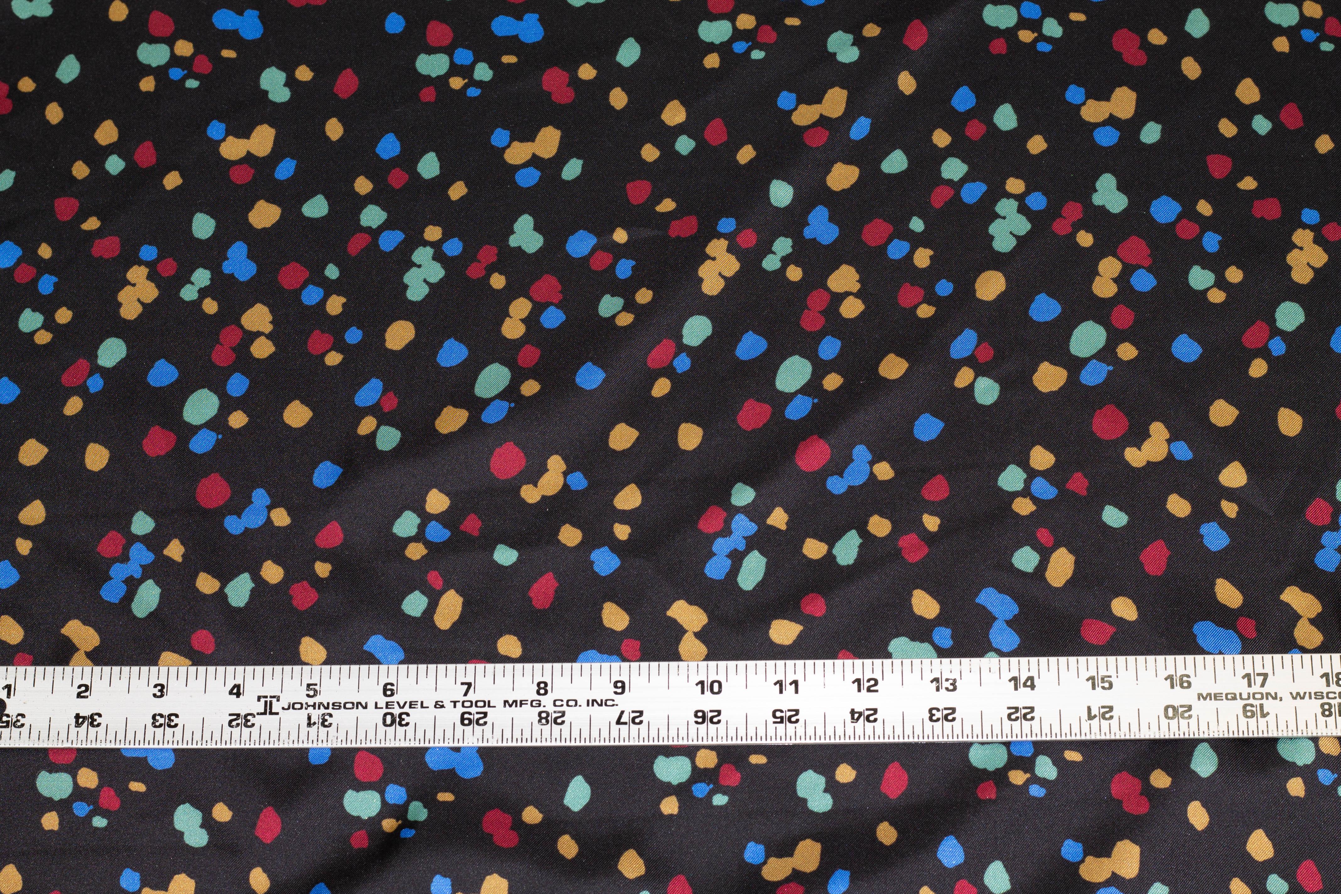 Multicolor Splatter Silk Charmeuse - Prime Fabrics