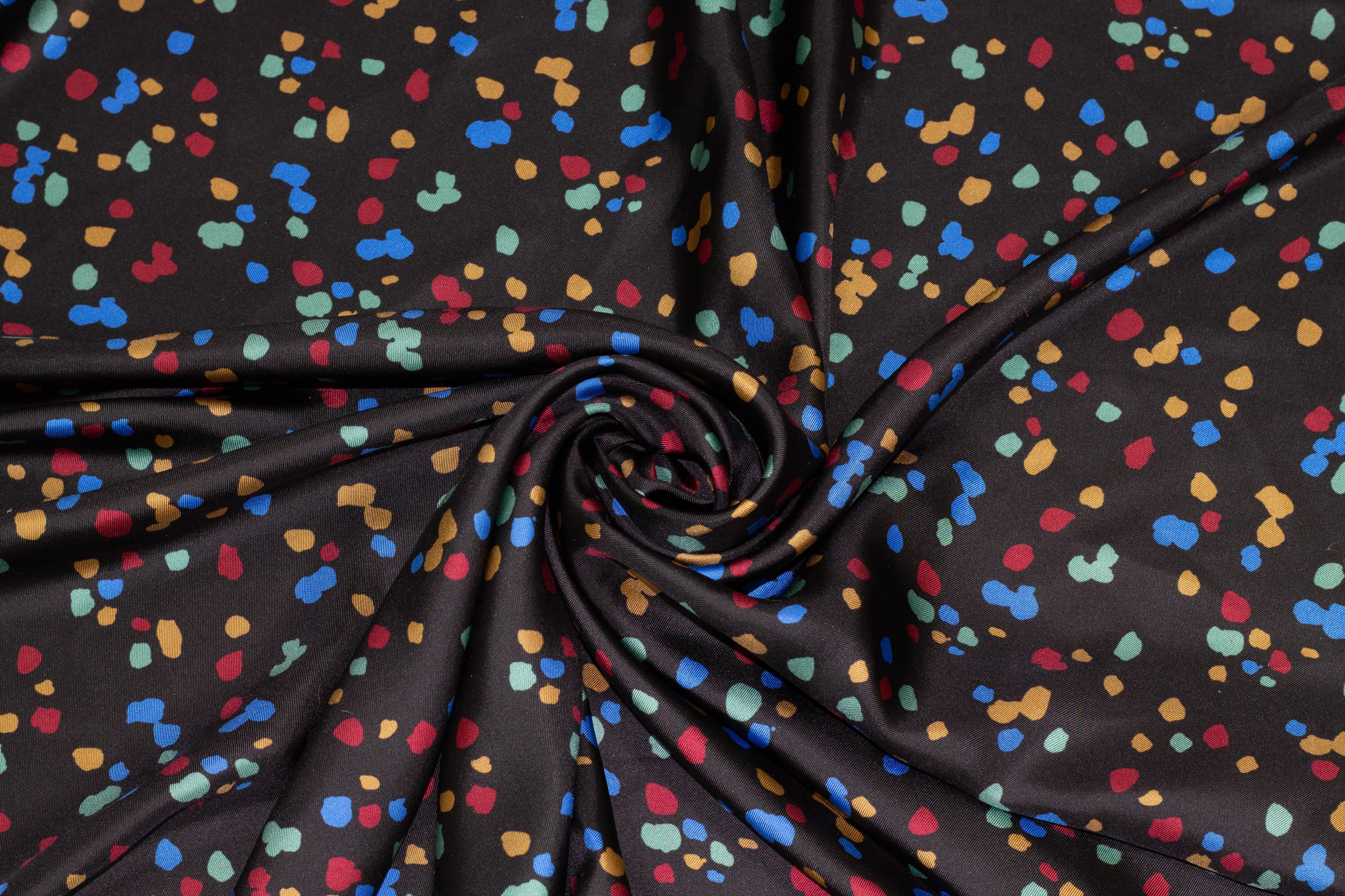 Multicolor Splatter Silk Charmeuse - Prime Fabrics