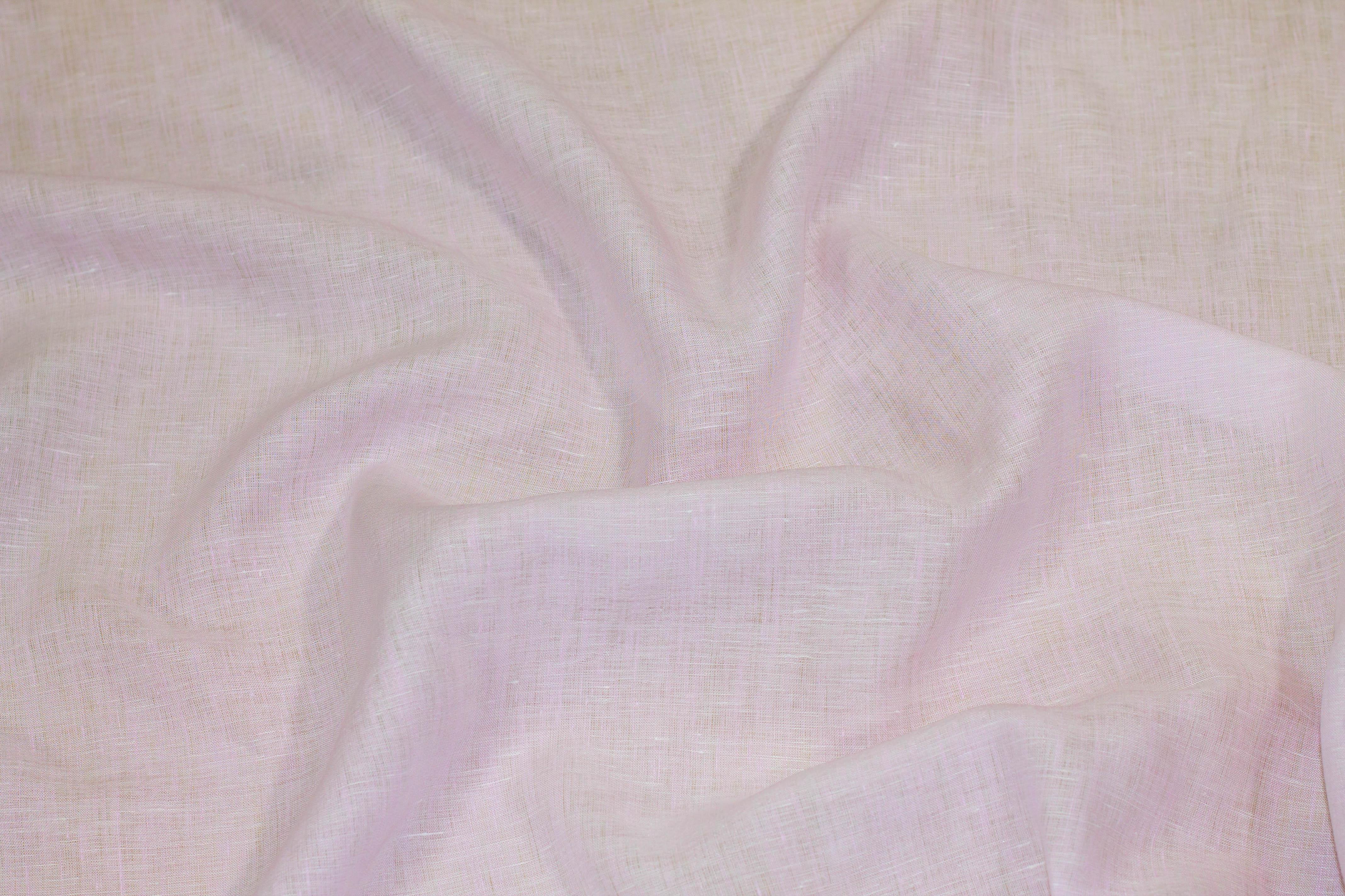Whisper Pink Handkerchief Italian Linen - Prime Fabrics