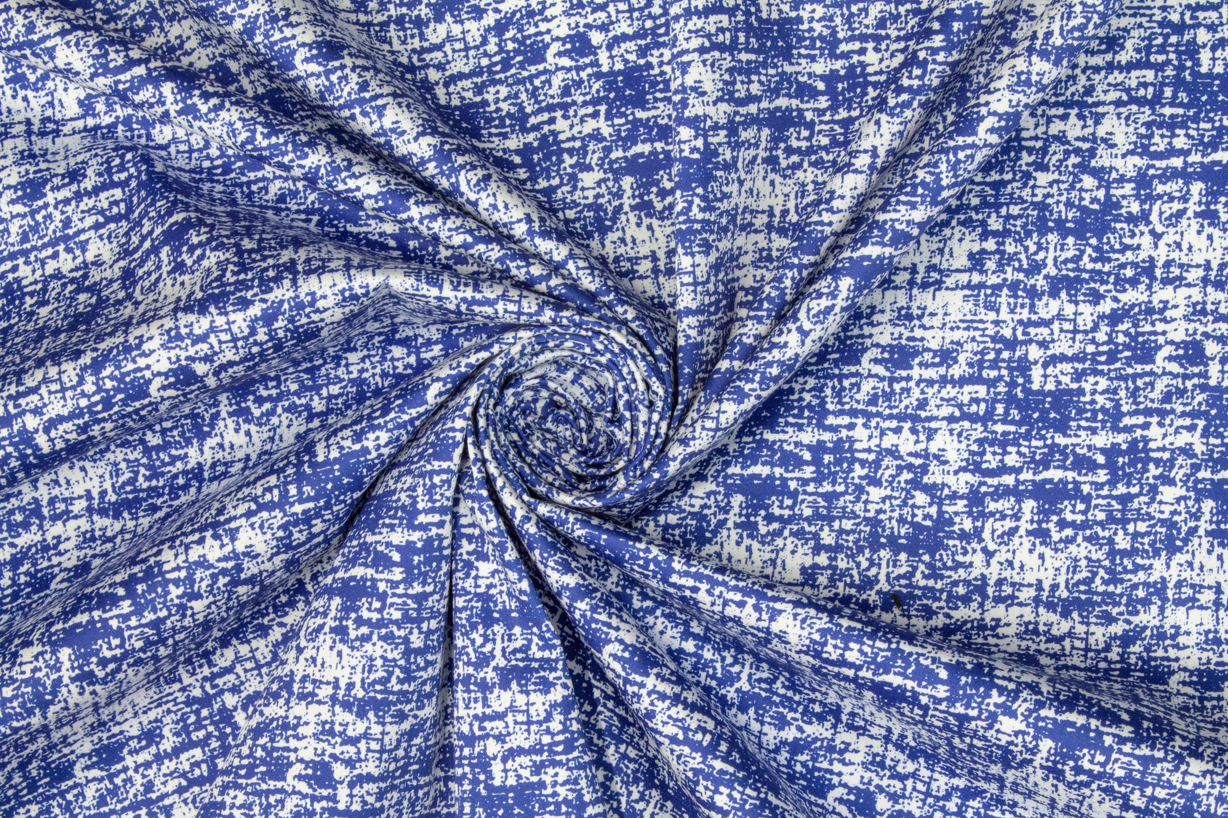 Cotton Sateen - Blue and White - Prime Fabrics
