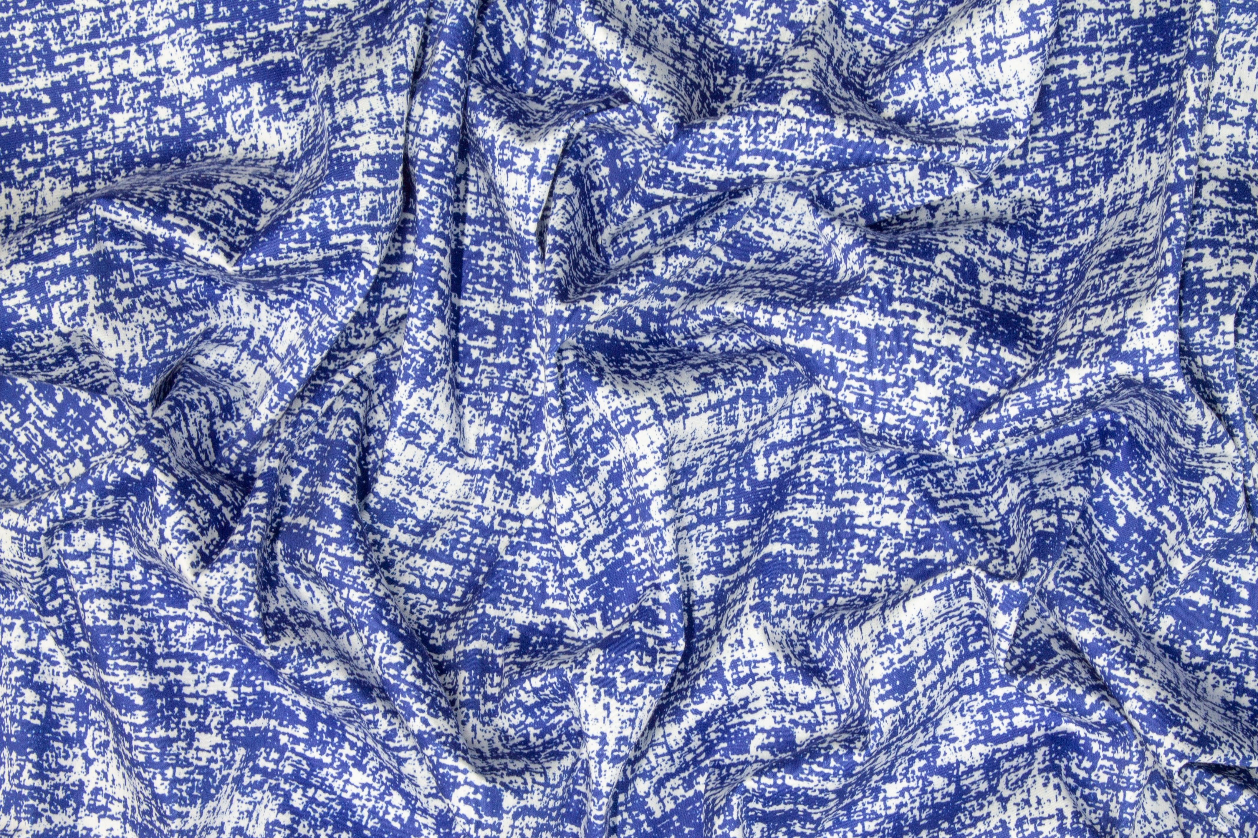 Cotton Sateen - Blue and White - Prime Fabrics