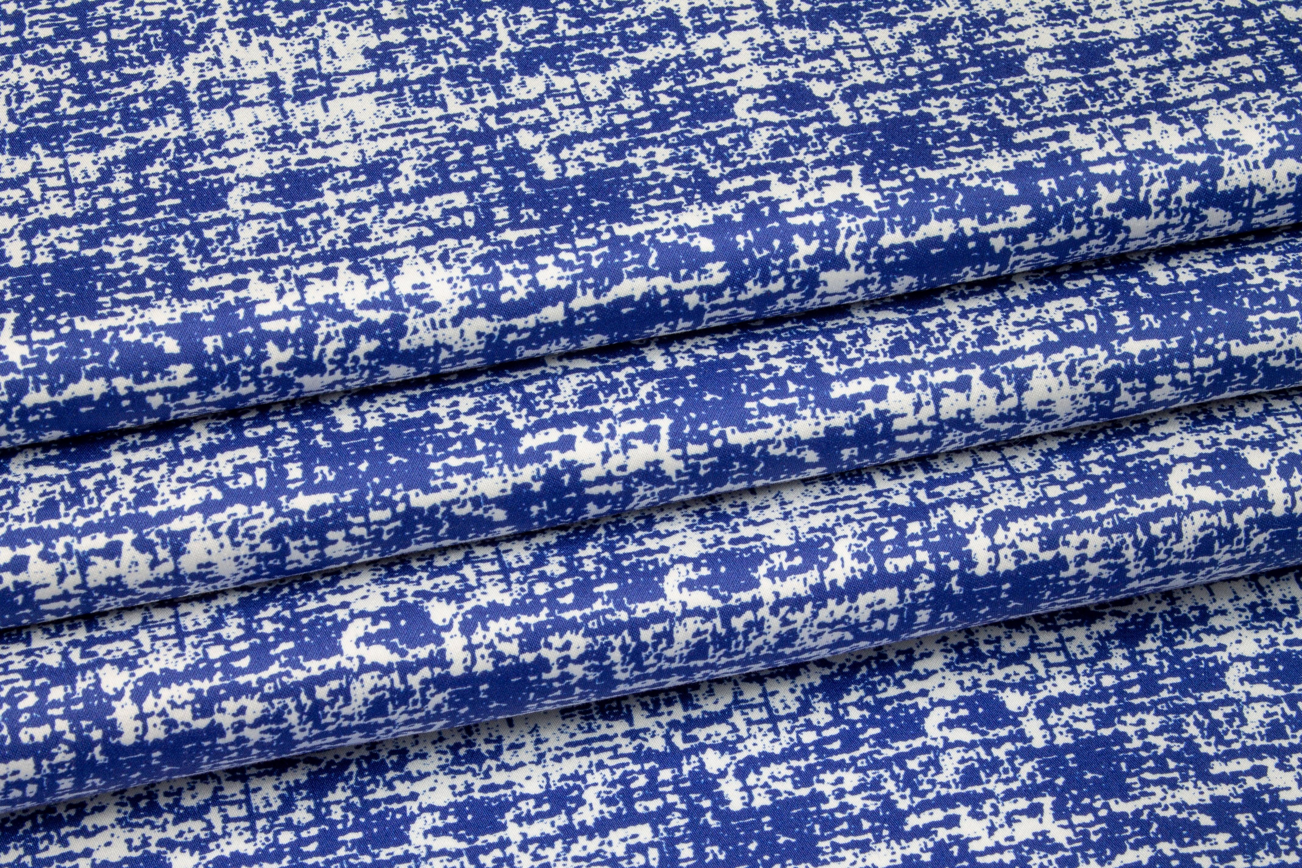 Cotton Sateen - Blue and White - Prime Fabrics