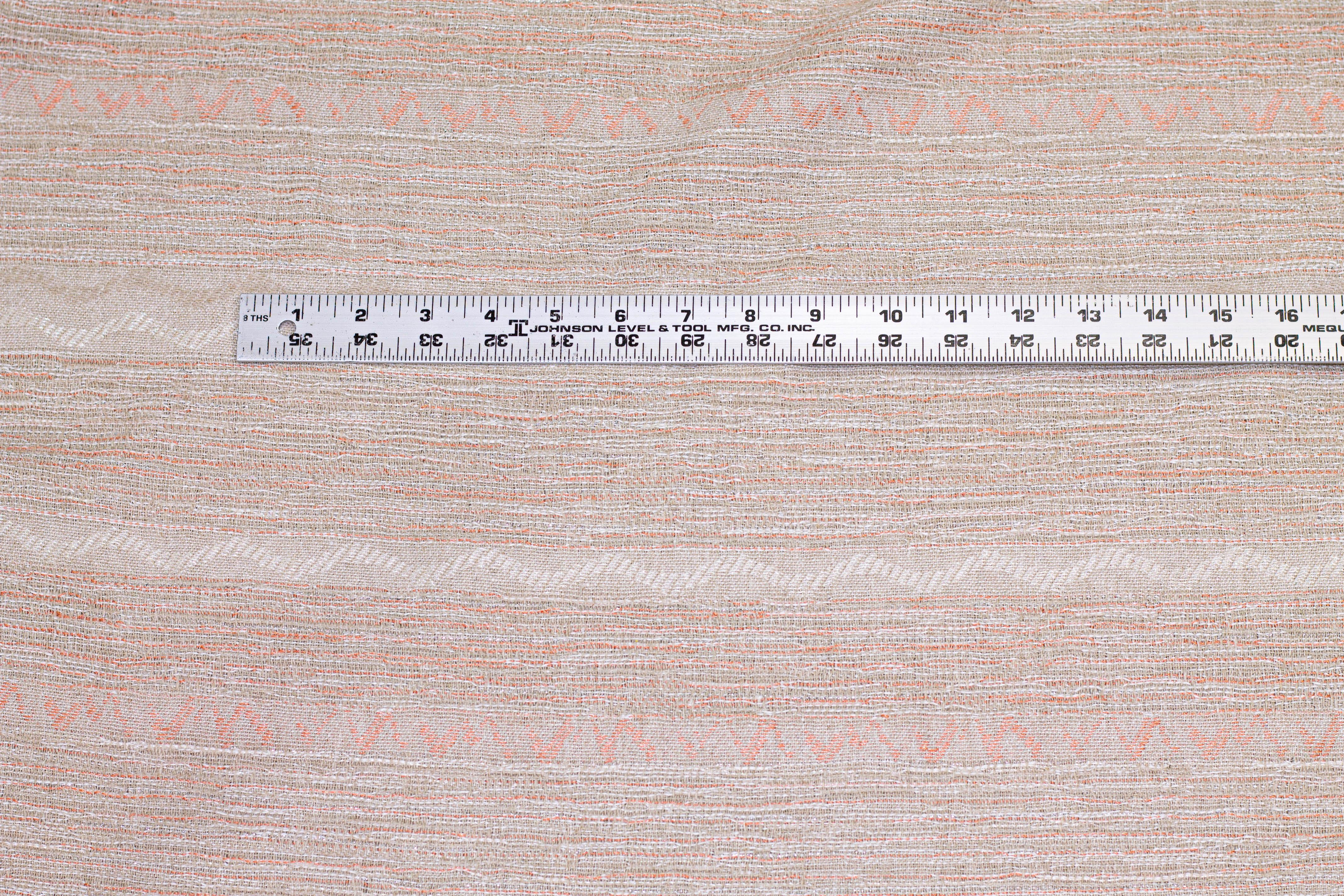 Pink and Off White Italian Cotton and Linen Blend - Prime Fabrics