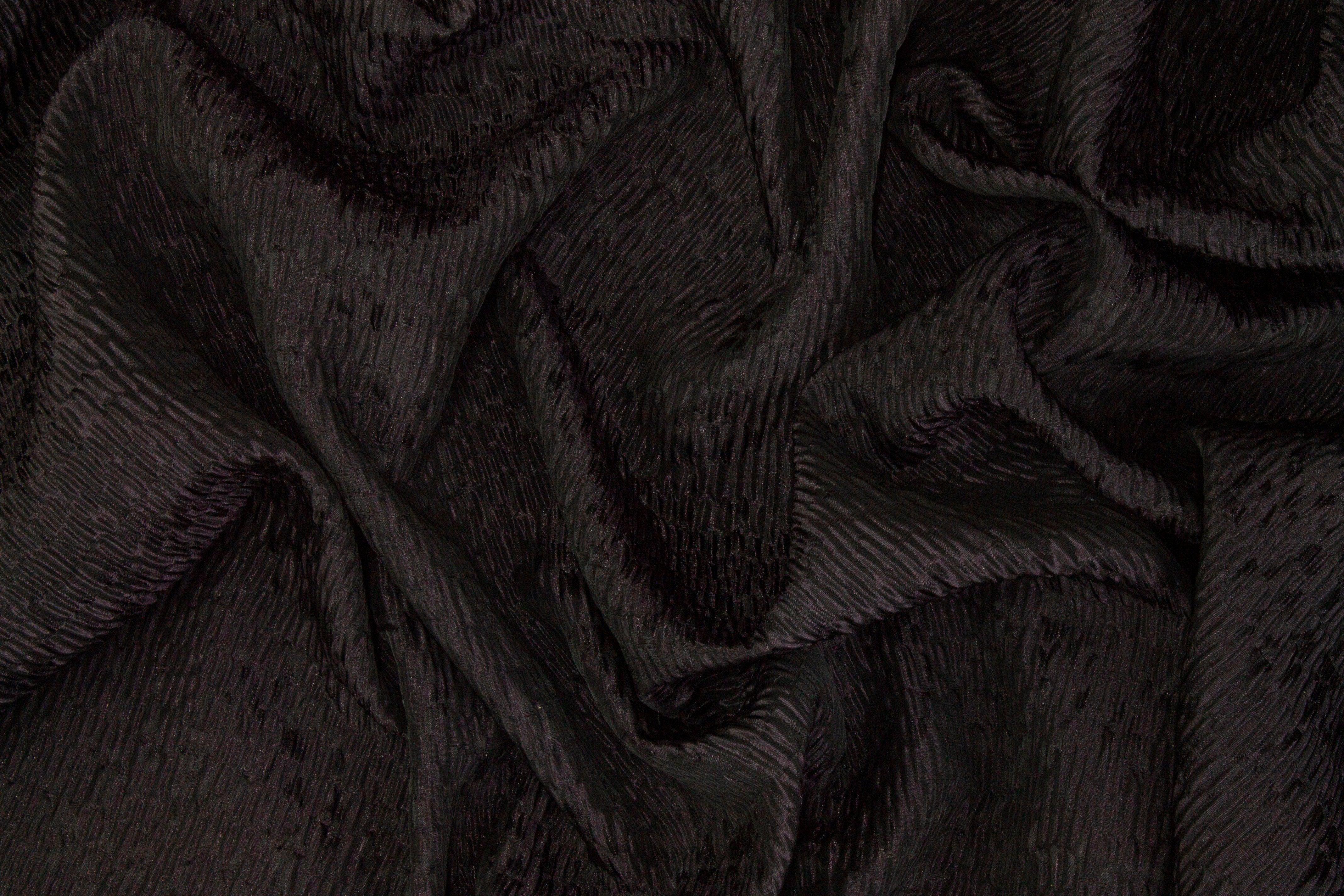 Crushed Brocade - Dark Eggplant - Prime Fabrics