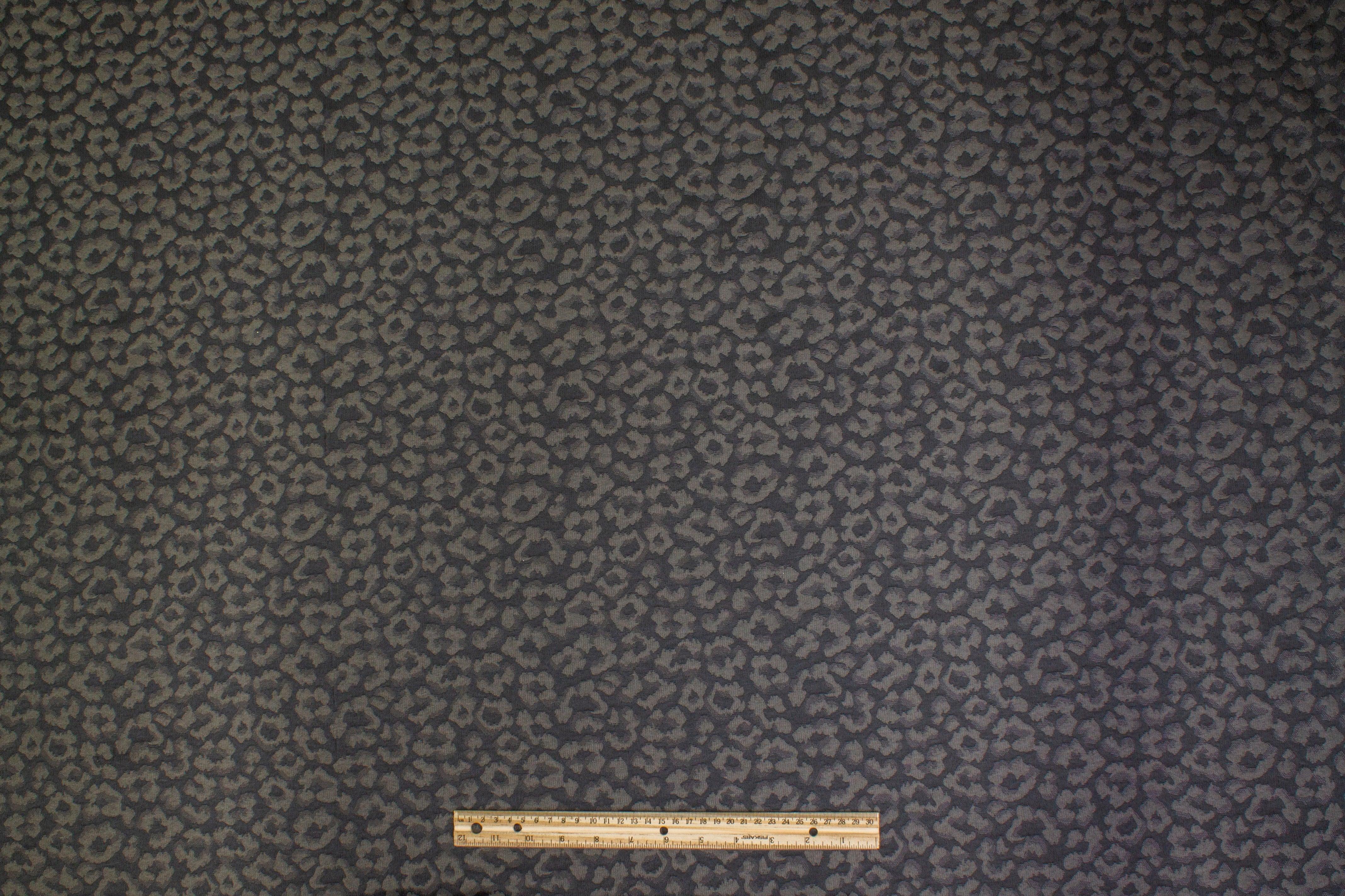 Cheetah Design Jacquard - Gunmetal Gray - Prime Fabrics
