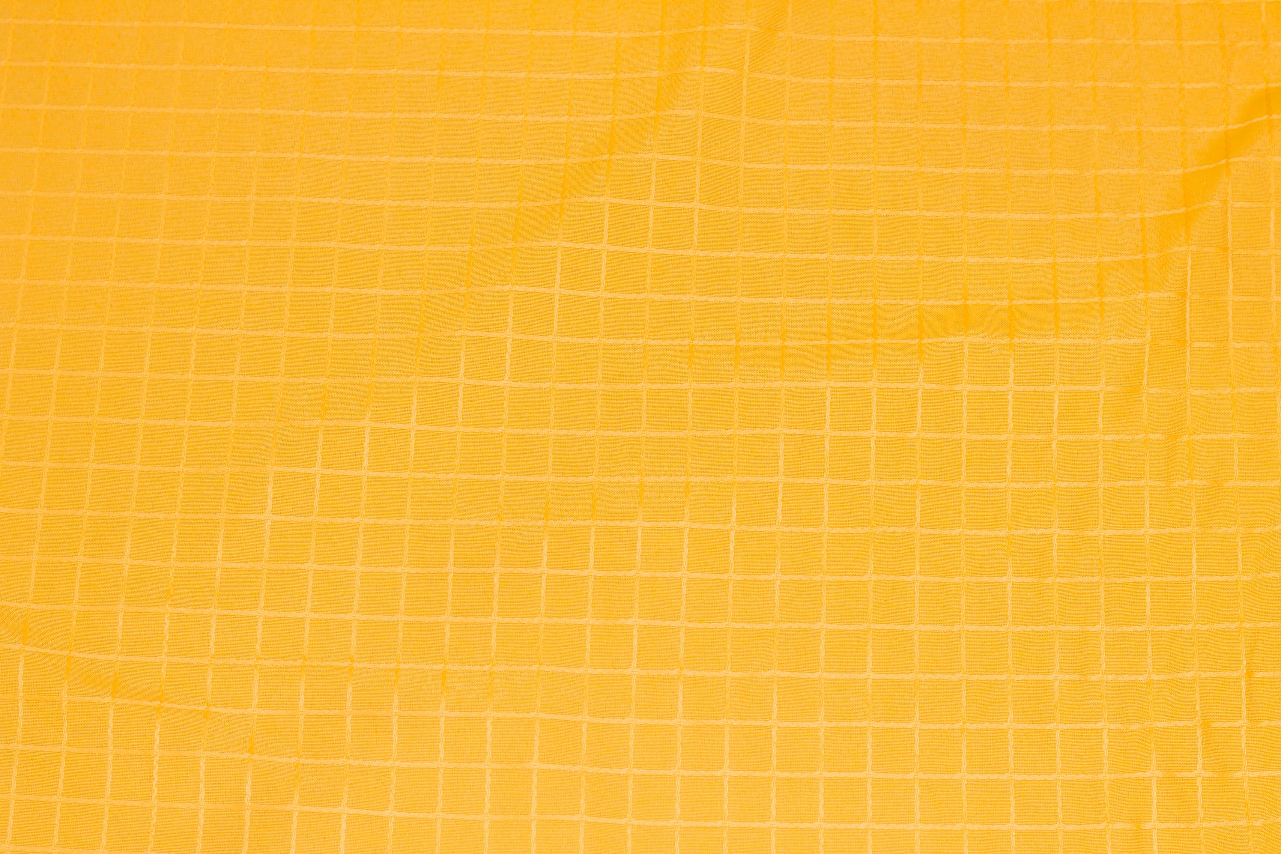 Yellow Windowpane Cotton and Linen Brocade - Prime Fabrics