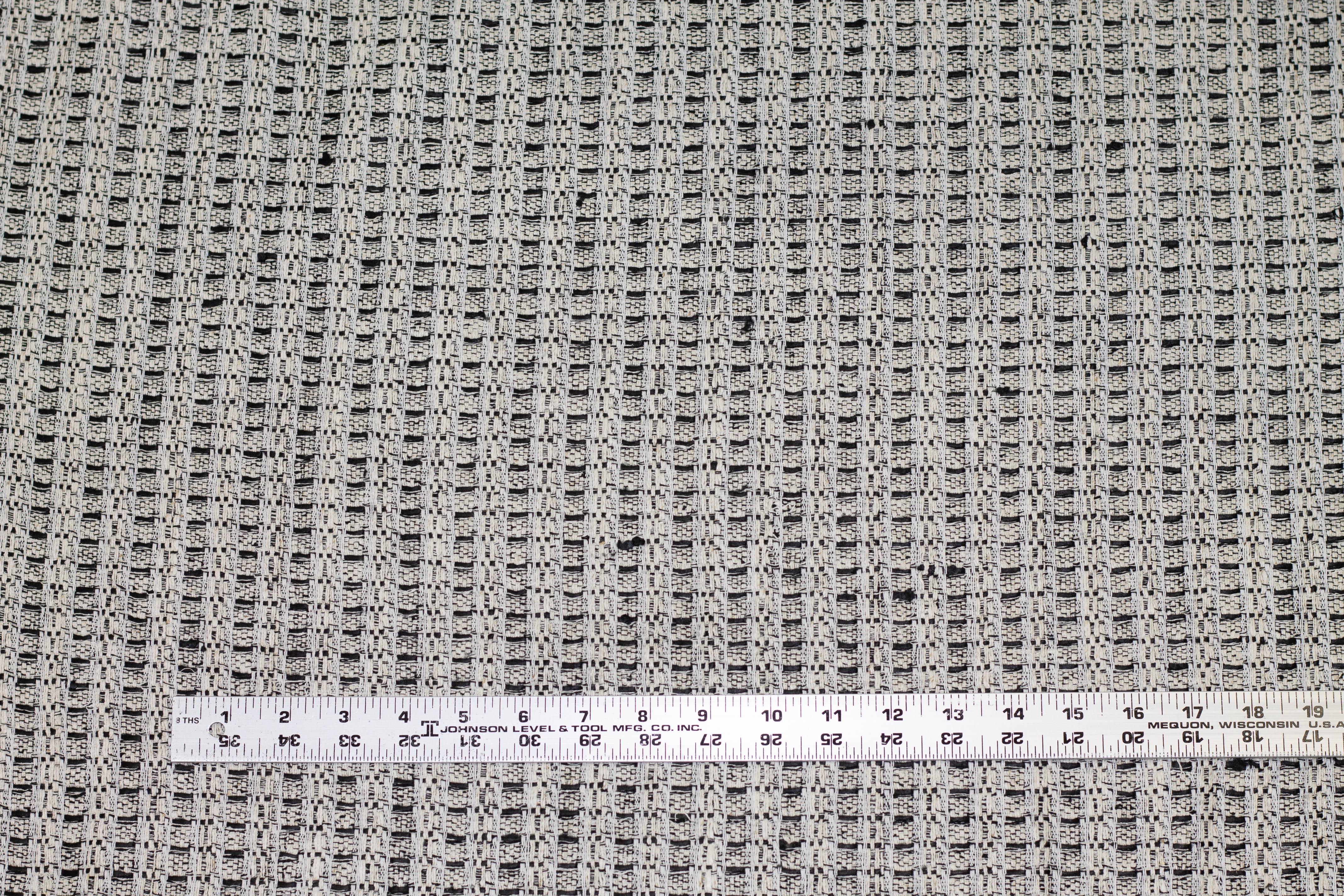 Black and White Silk and Linen Blend - Prime Fabrics