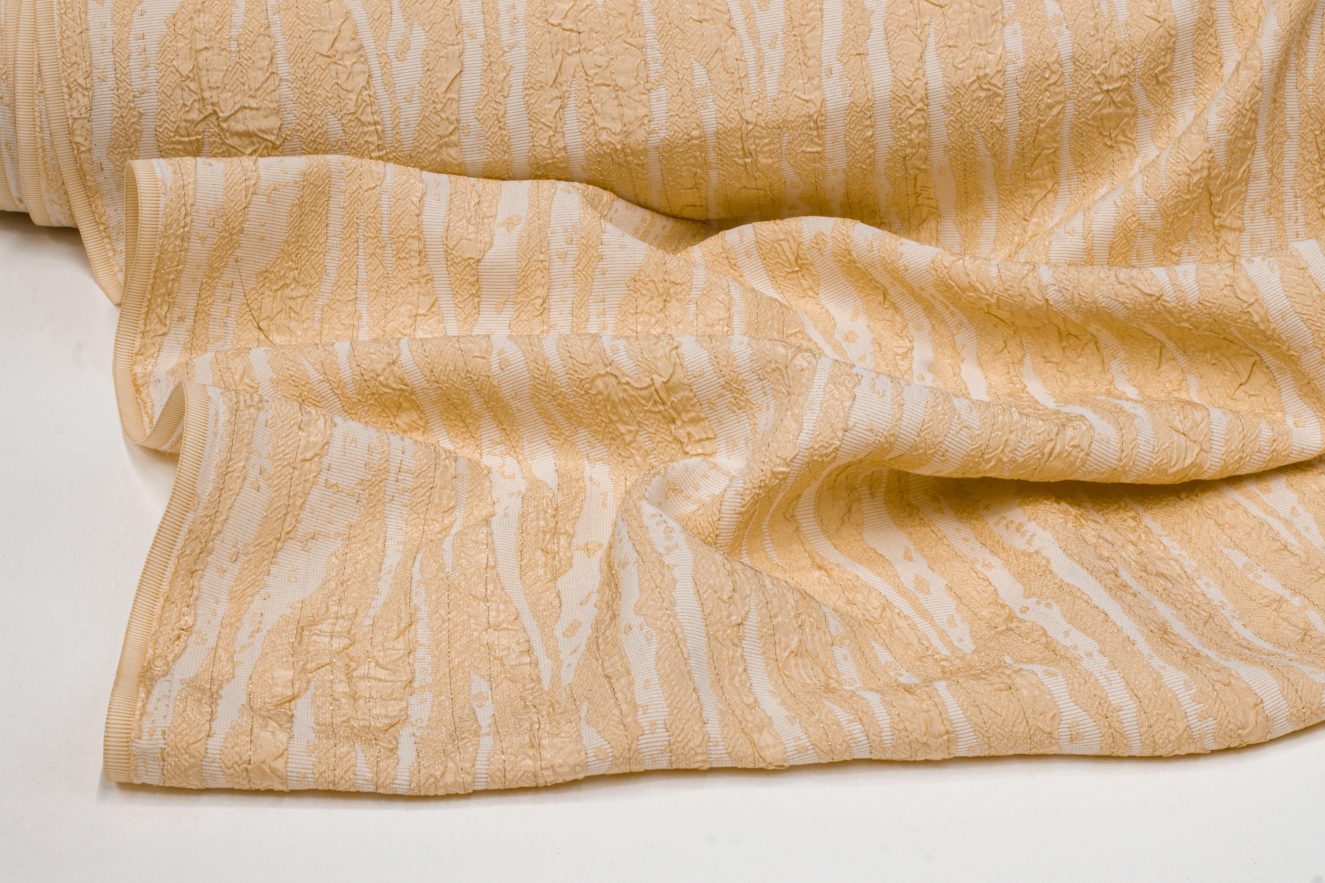 Zebra Design Brocade - Light Peach - Prime Fabrics