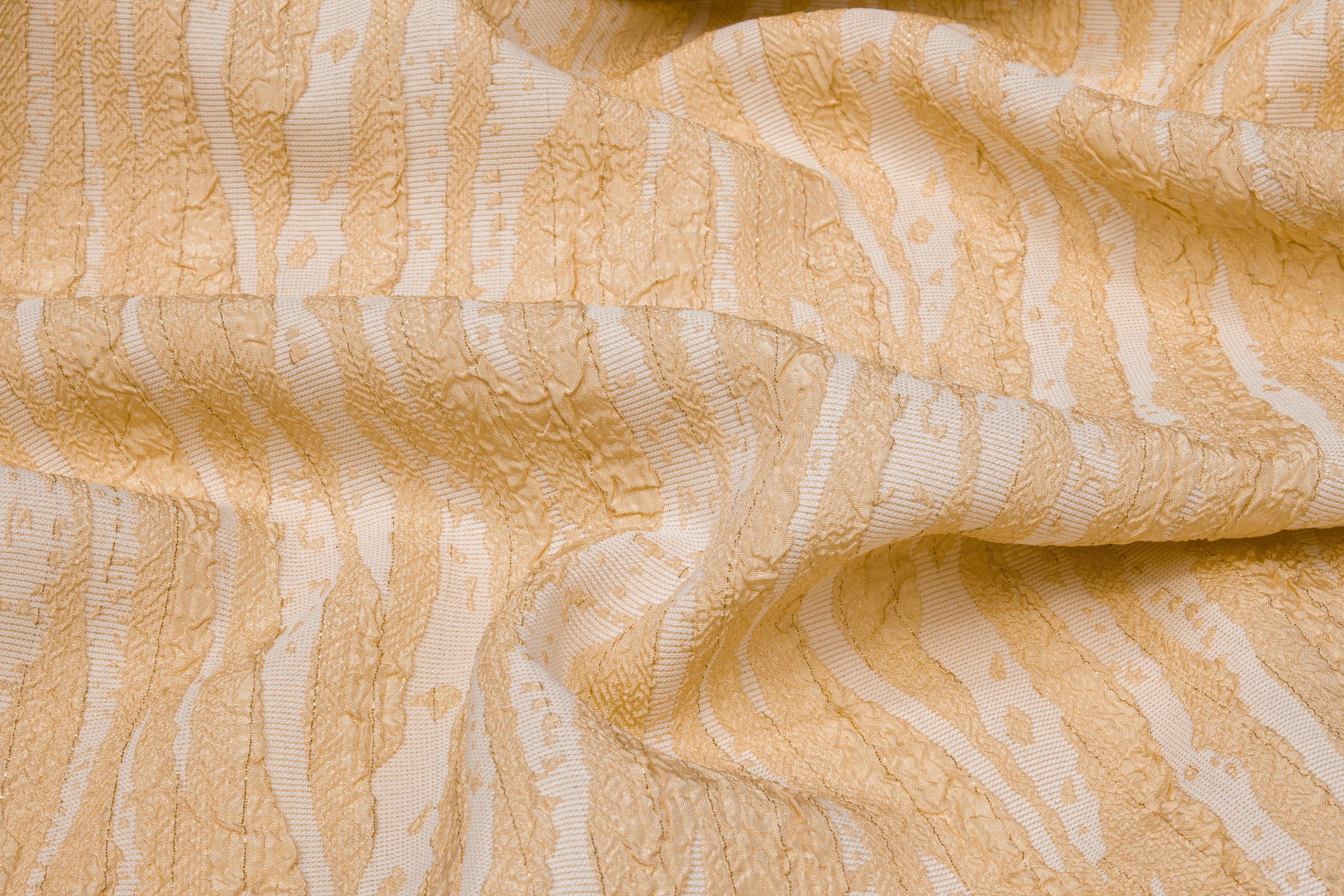 Zebra Design Brocade - Light Peach - Prime Fabrics