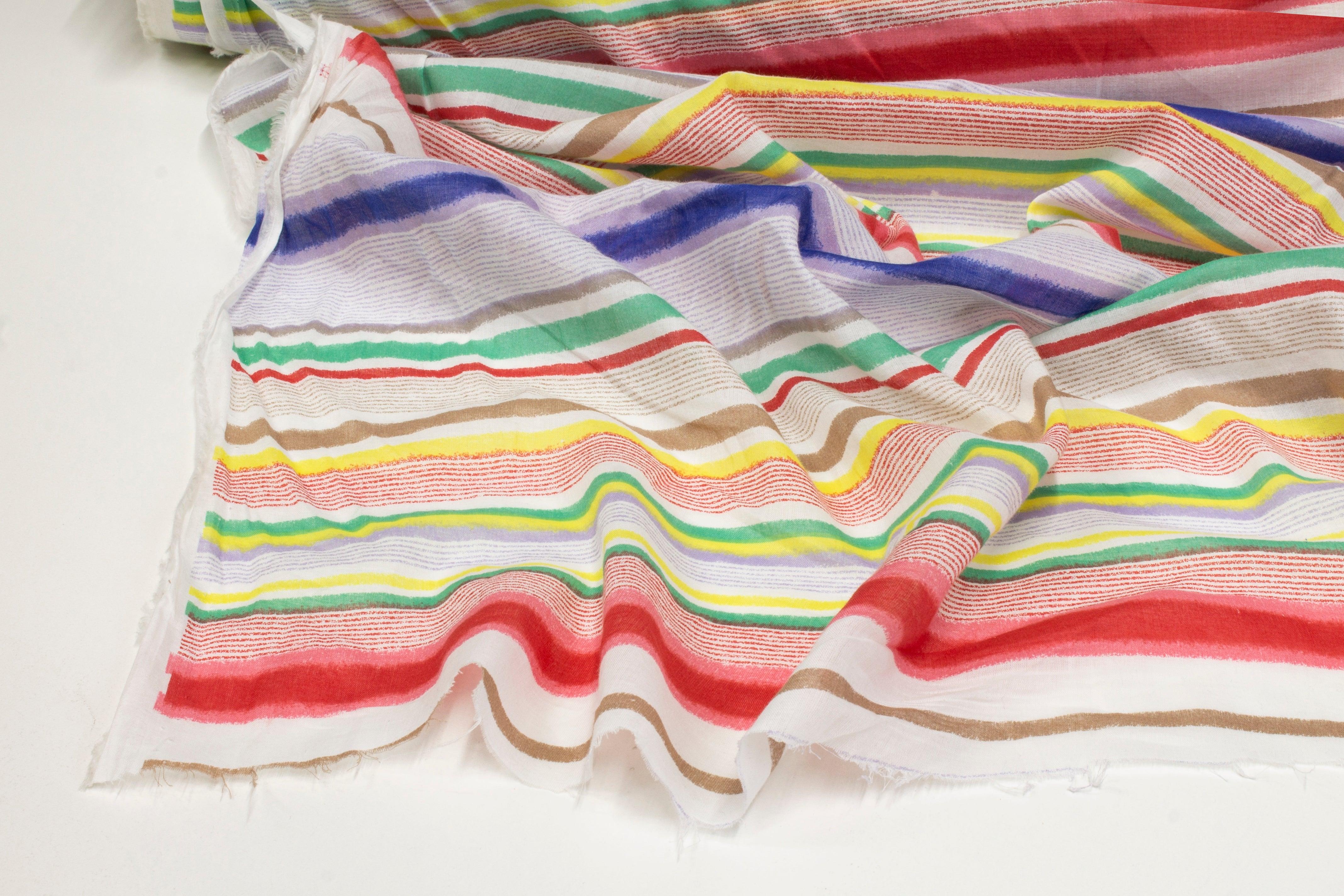 Striped Cotton Voile - Multicolor - Prime Fabrics
