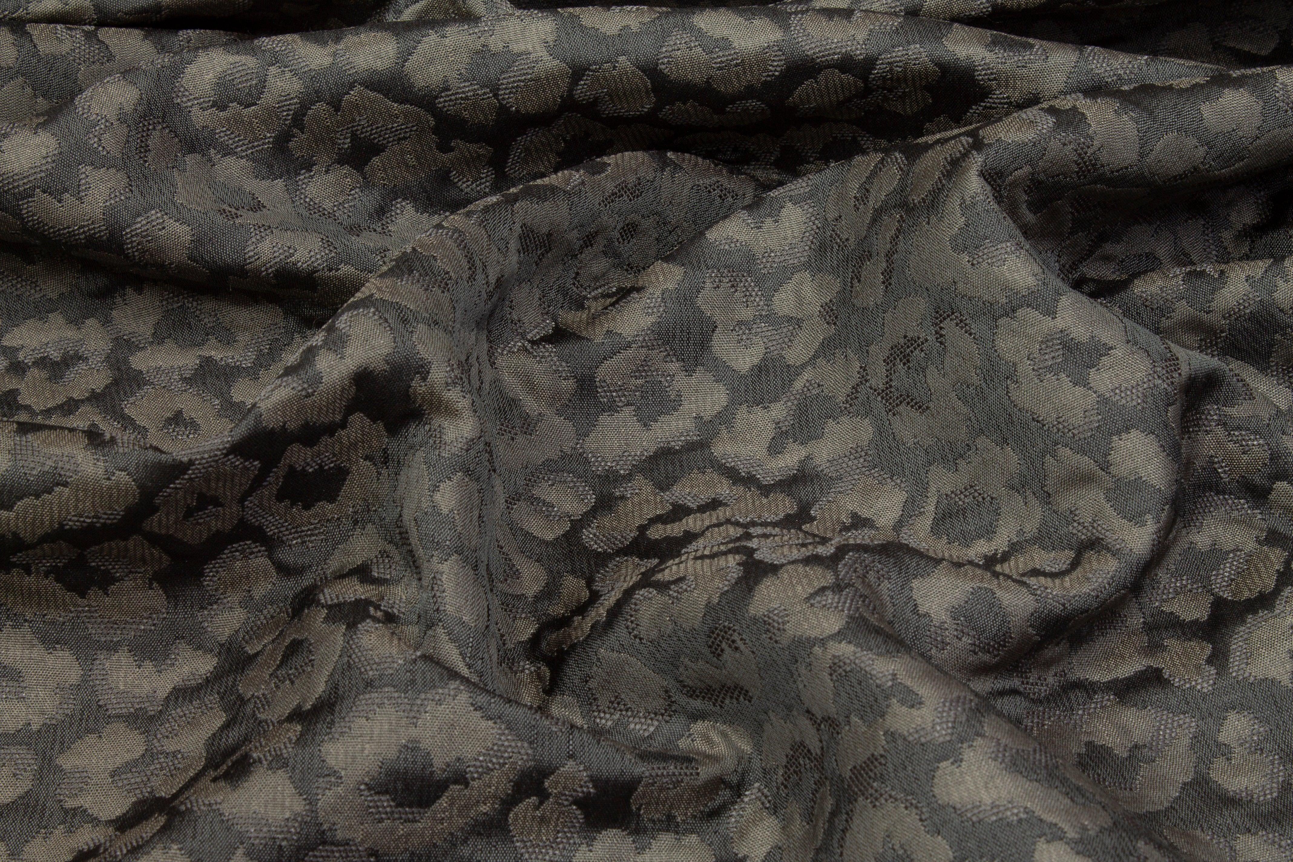 Cheetah Design Jacquard - Gunmetal Gray - Prime Fabrics