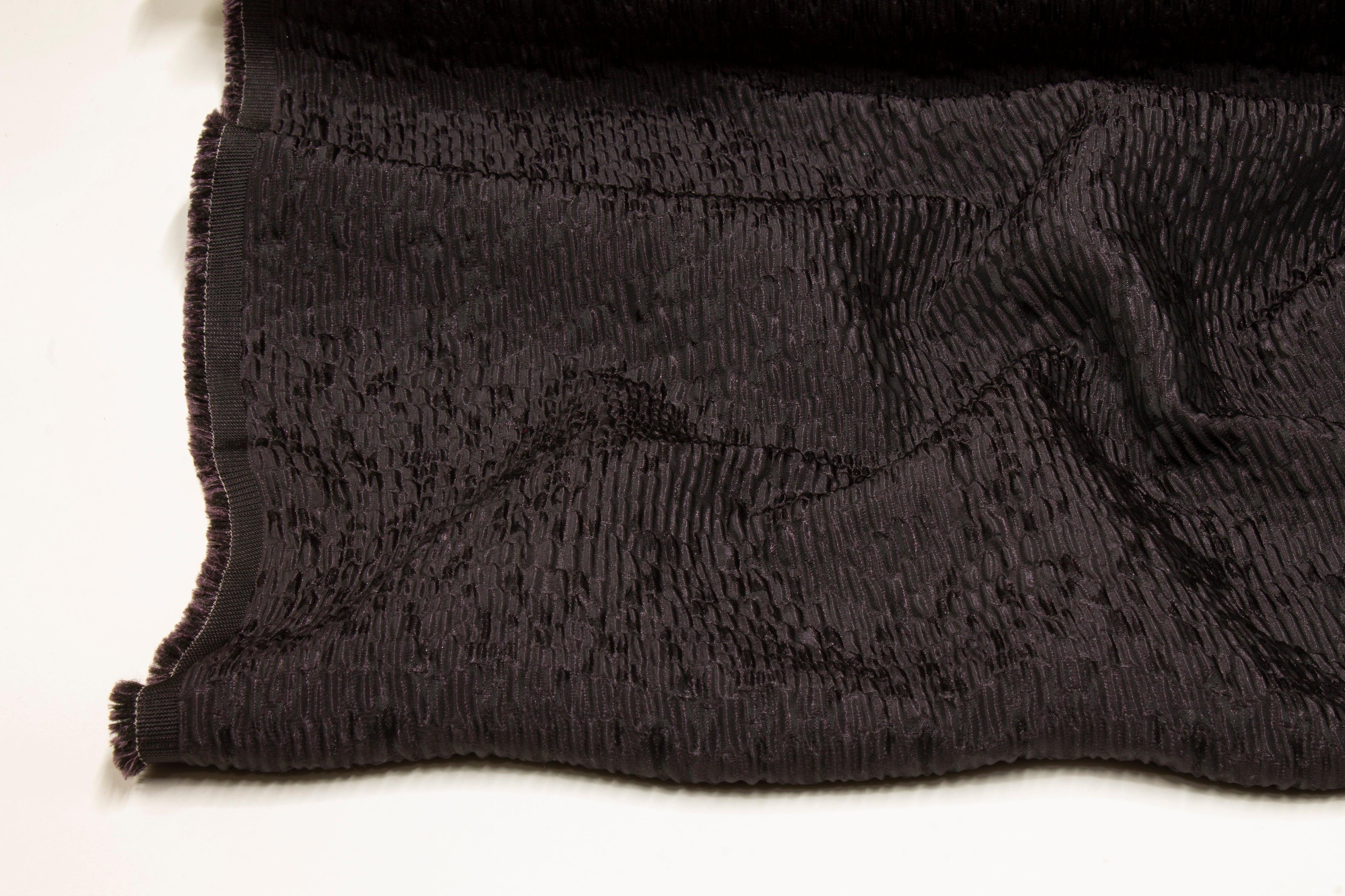 Crushed Brocade - Dark Eggplant - Prime Fabrics