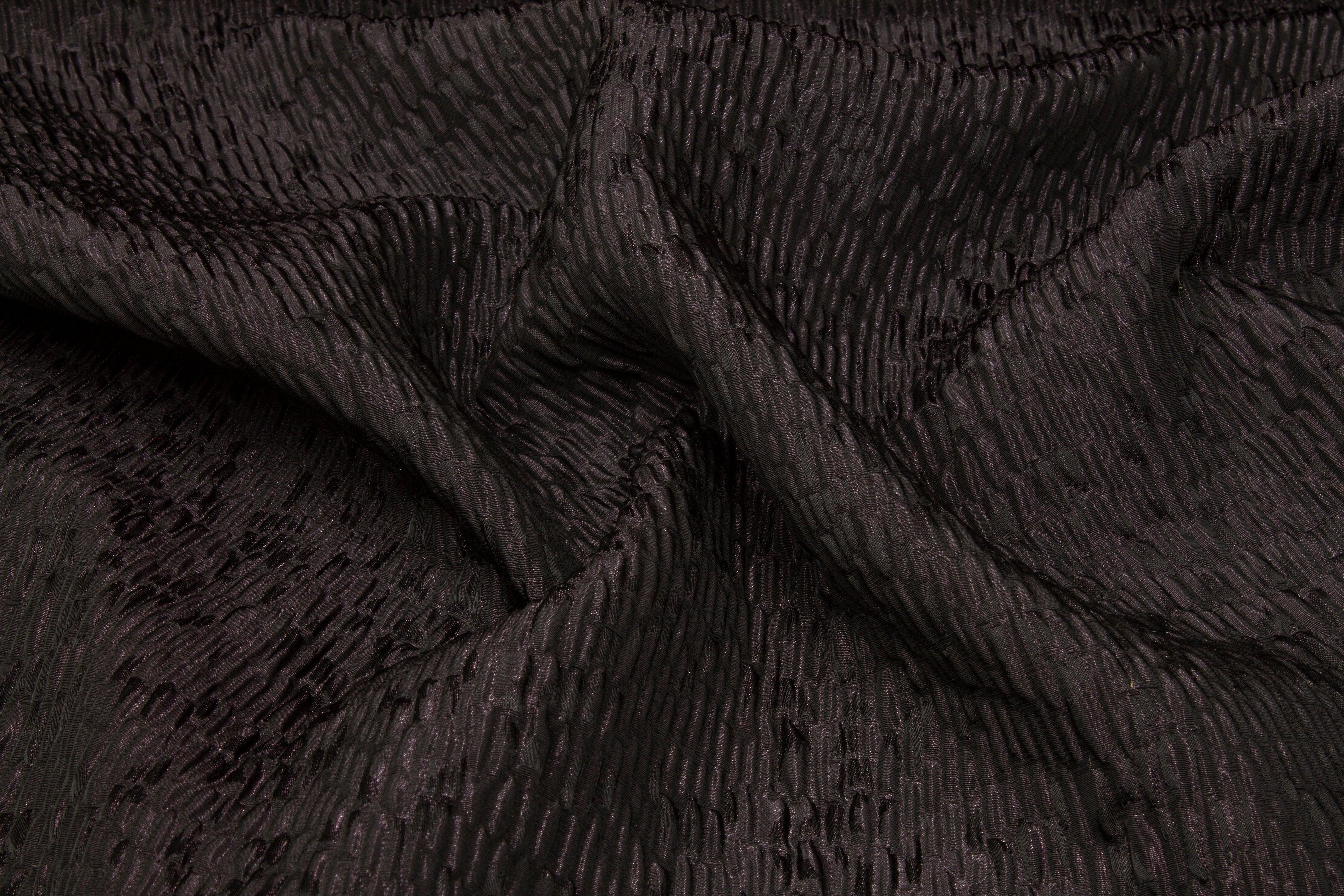 Crushed Brocade - Dark Eggplant - Prime Fabrics