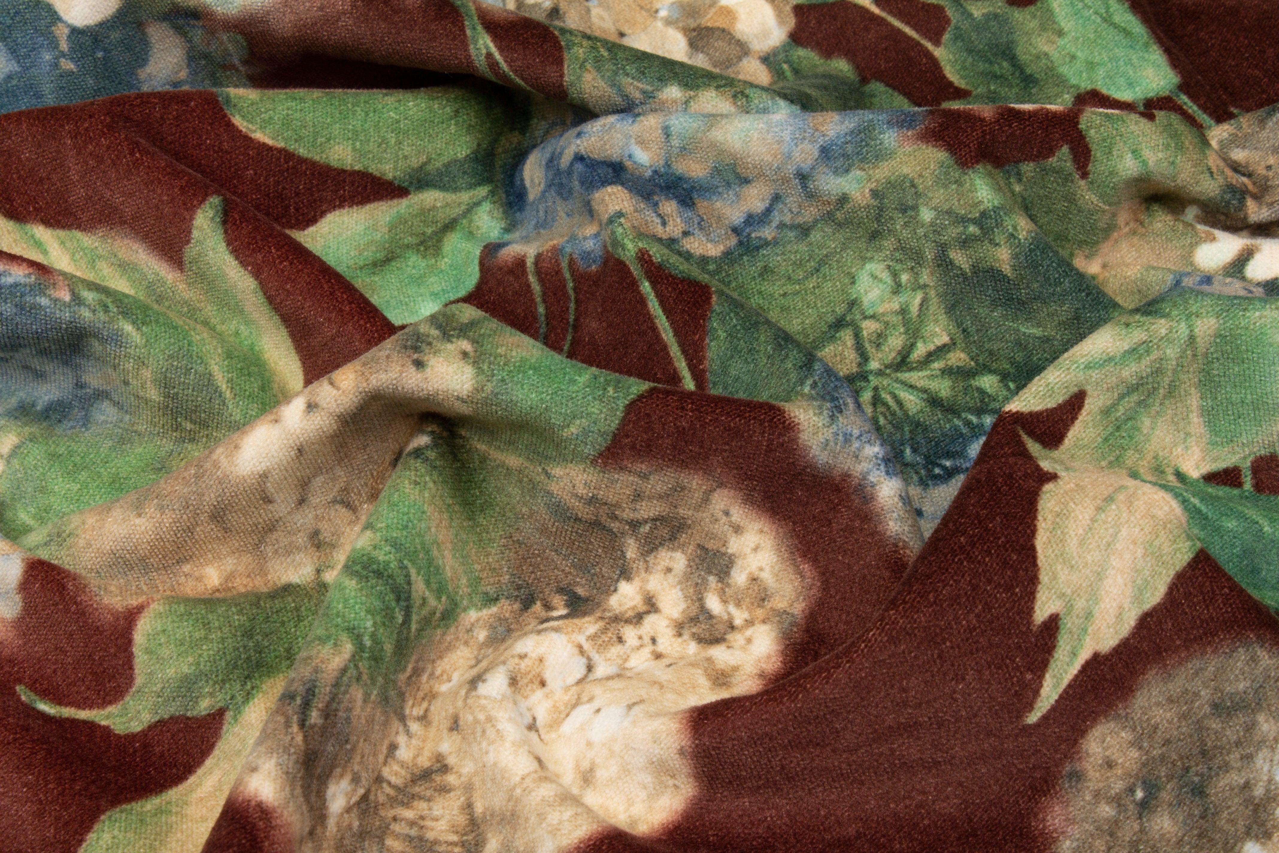 Floral Corduroy Cotton - Brown - Prime Fabrics