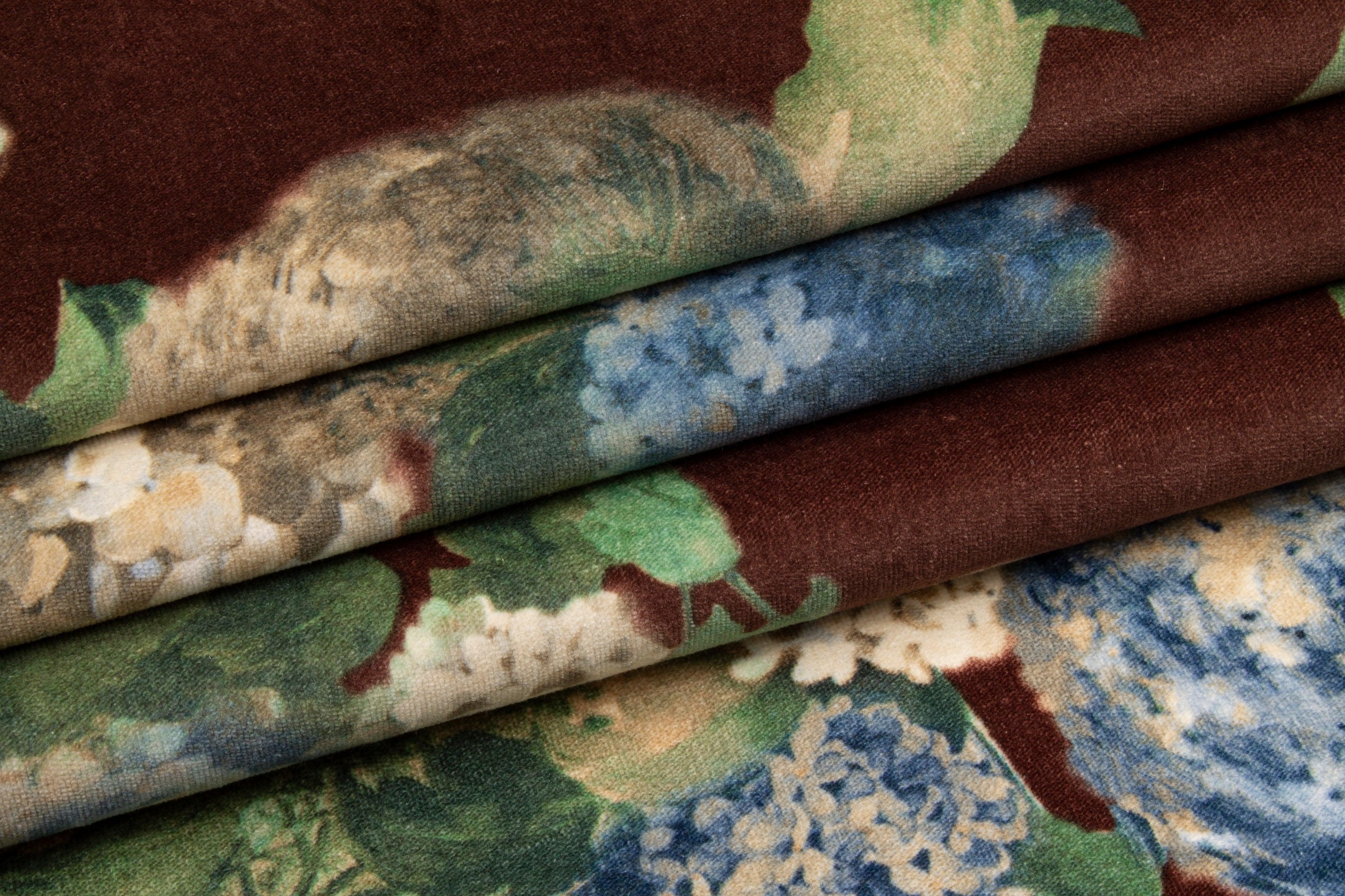 Floral Corduroy Cotton - Brown - Prime Fabrics