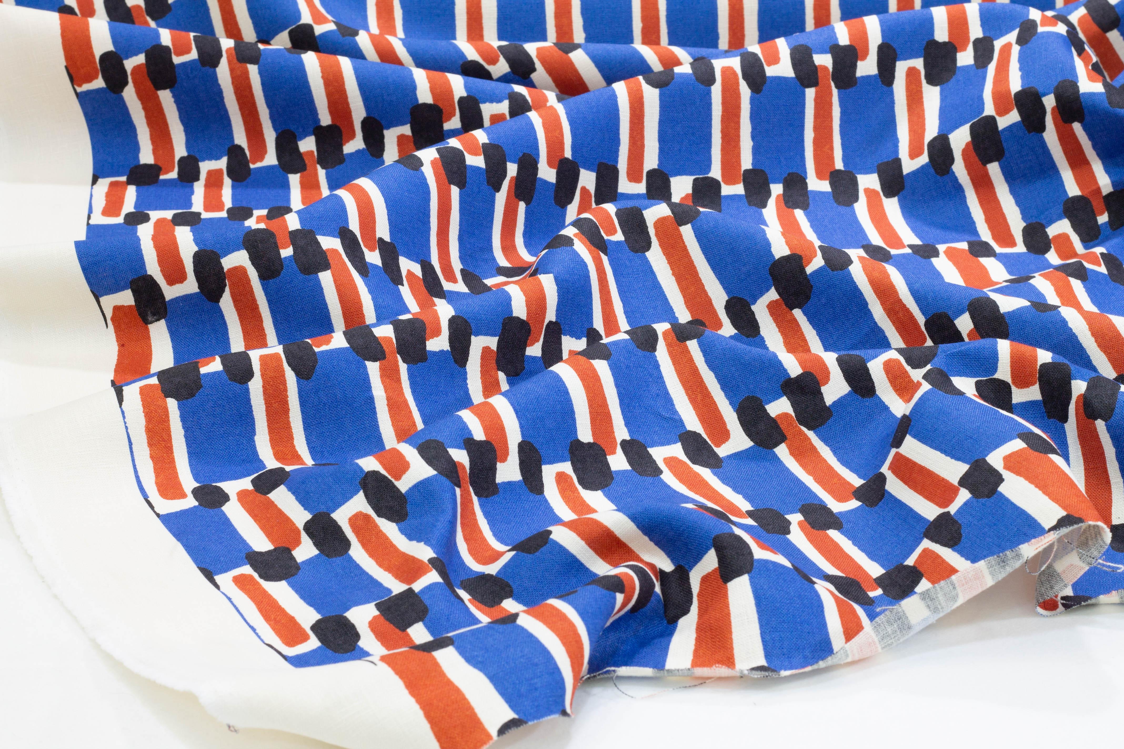 Italian Linen - Red, Blue, Black, White - Prime Fabrics