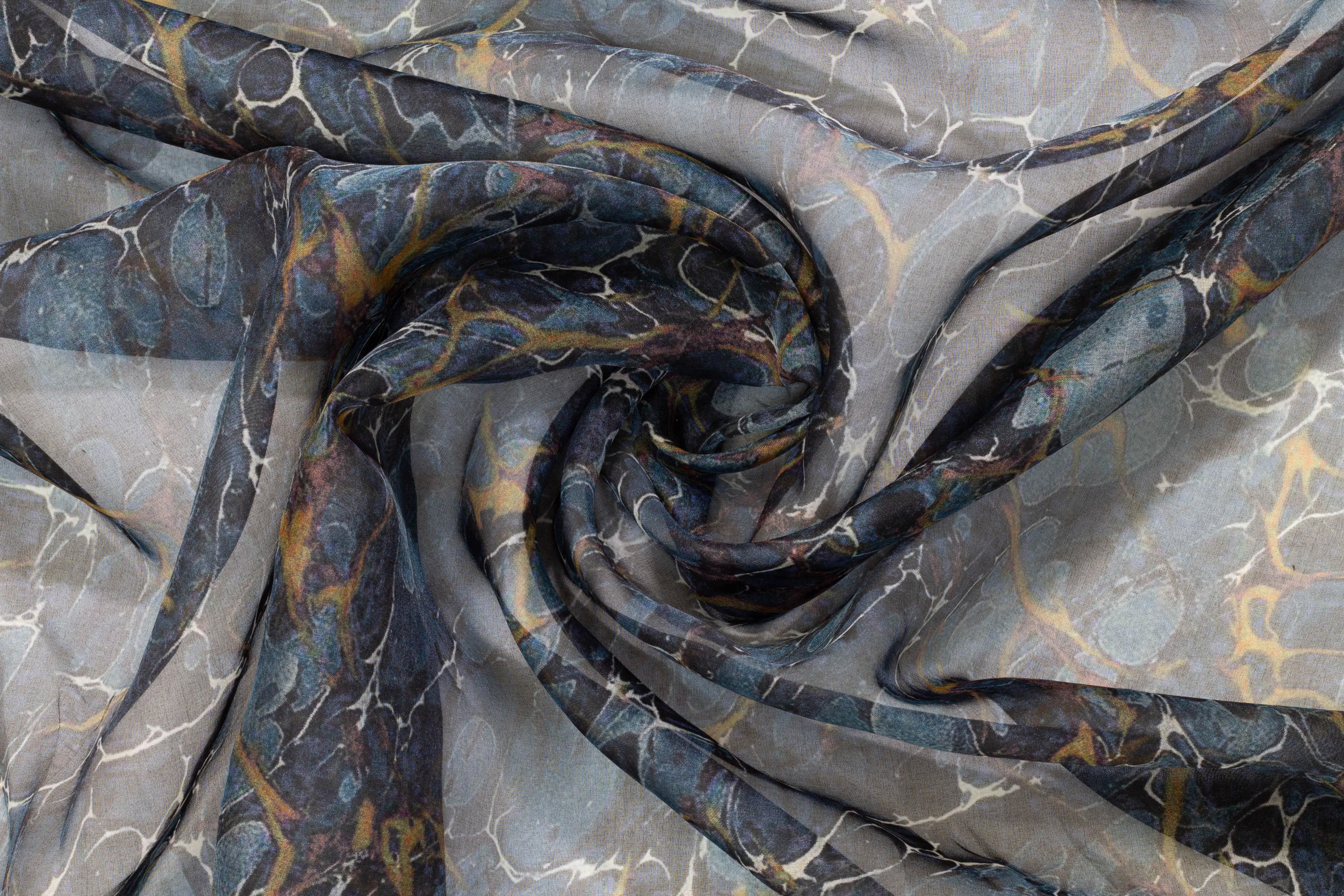 Marble Design Silk Organza - Prime Fabrics