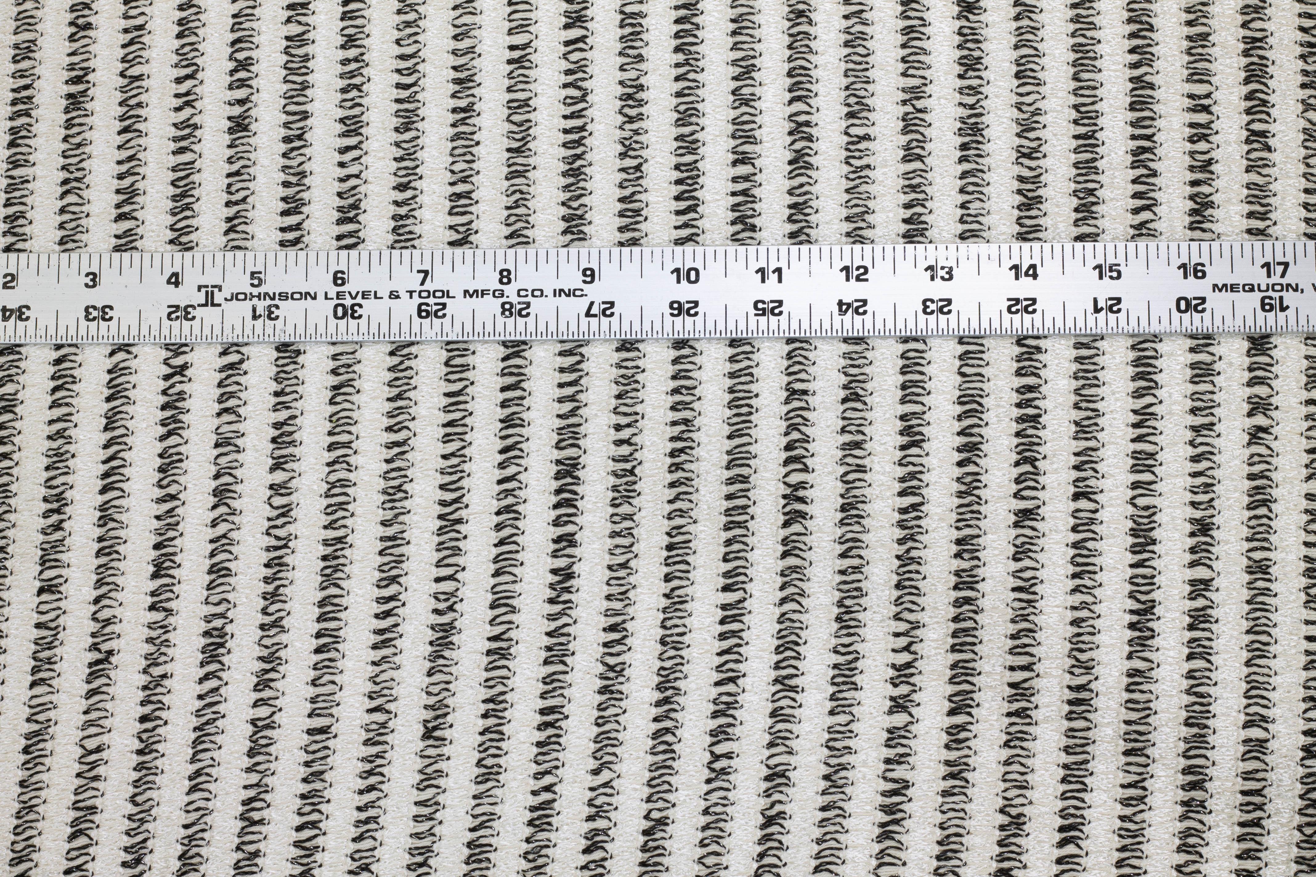 Black and White Metallic Crochet - Prime Fabrics