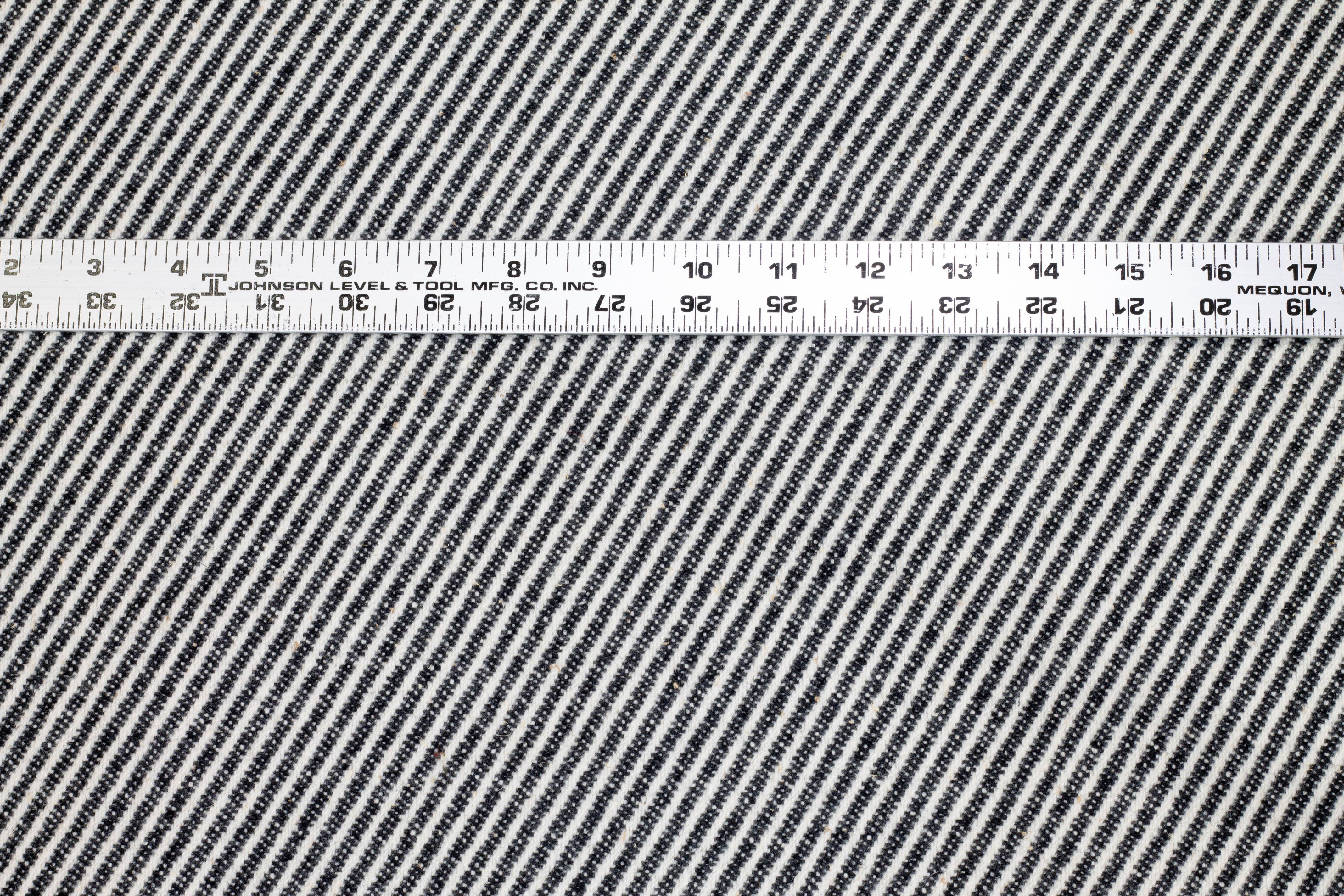 Italian Wool Twill - Black and White - Prime Fabrics