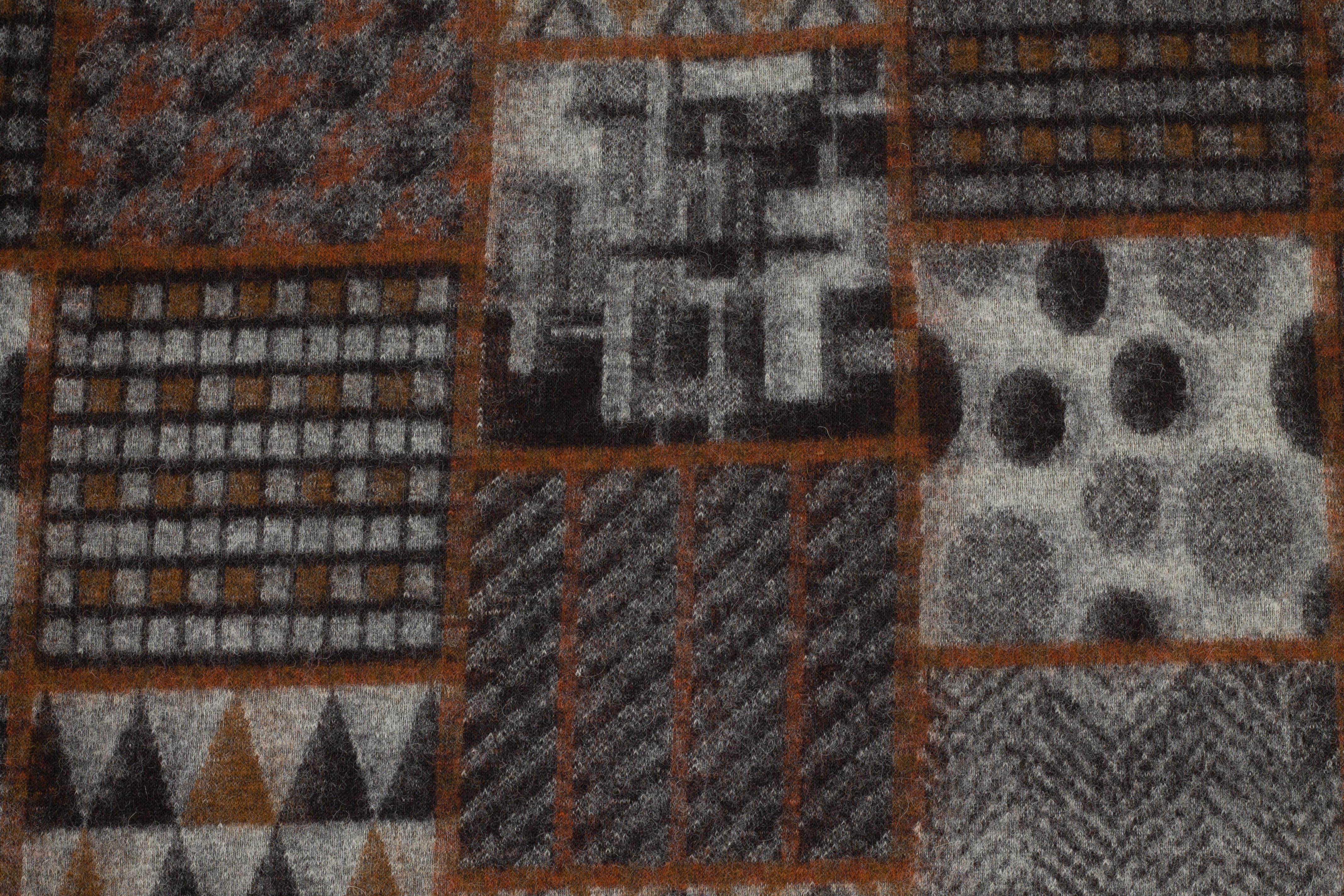 Geometric Italian Boiled Wool - Prime Fabrics