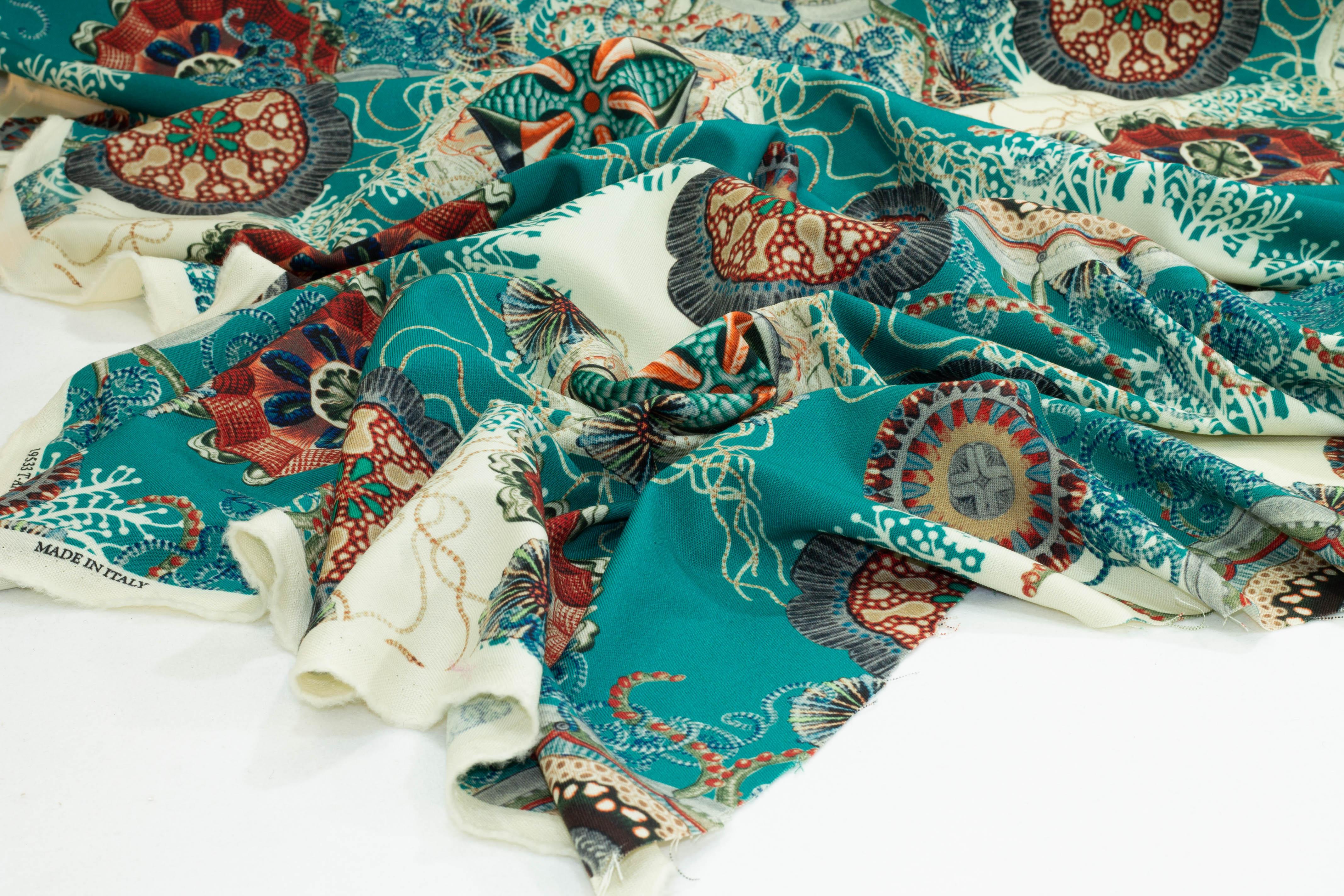 Teal Italian Wool - Prime Fabrics