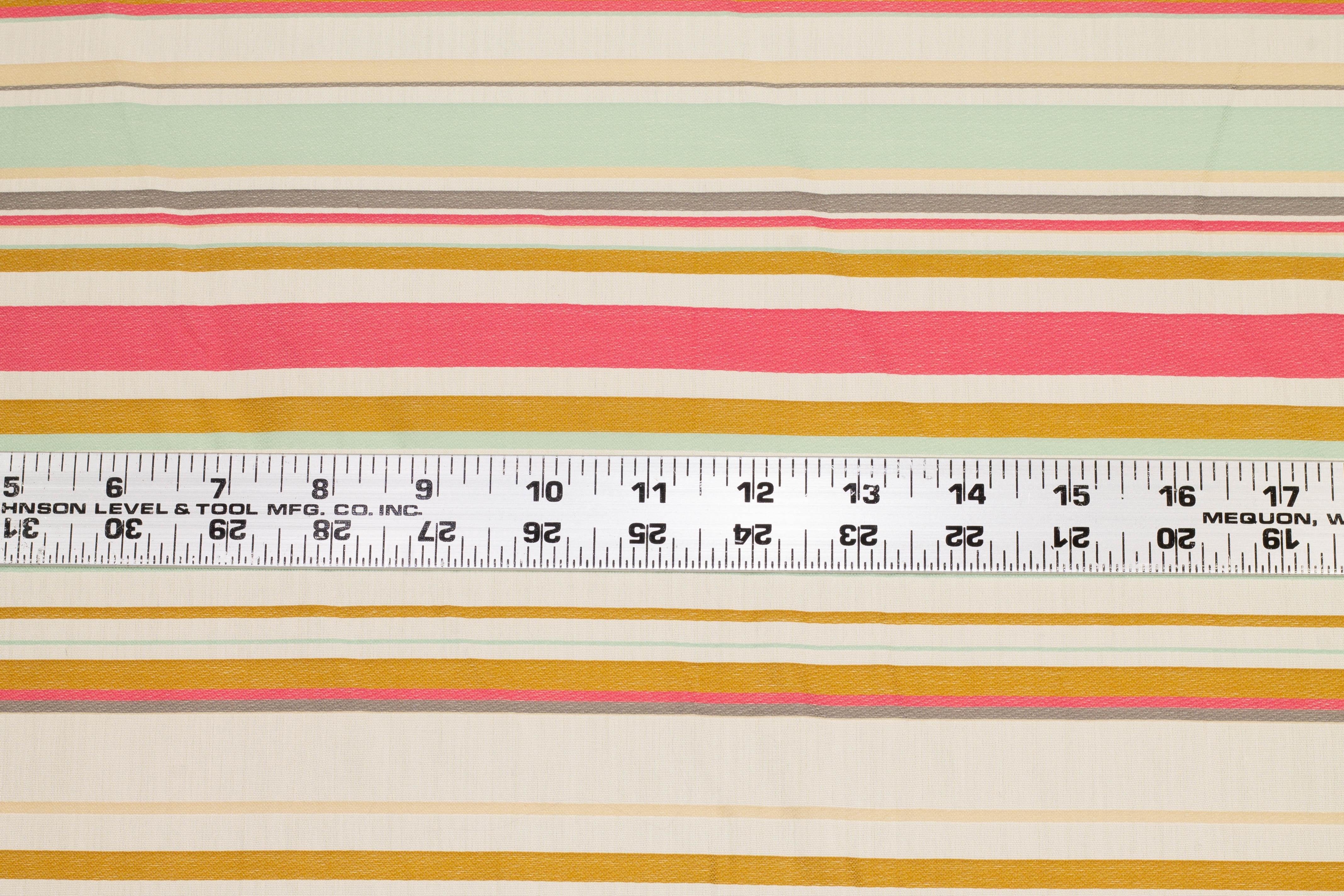 Multicolor Striped Italian Cotton Jacquard - Prime Fabrics