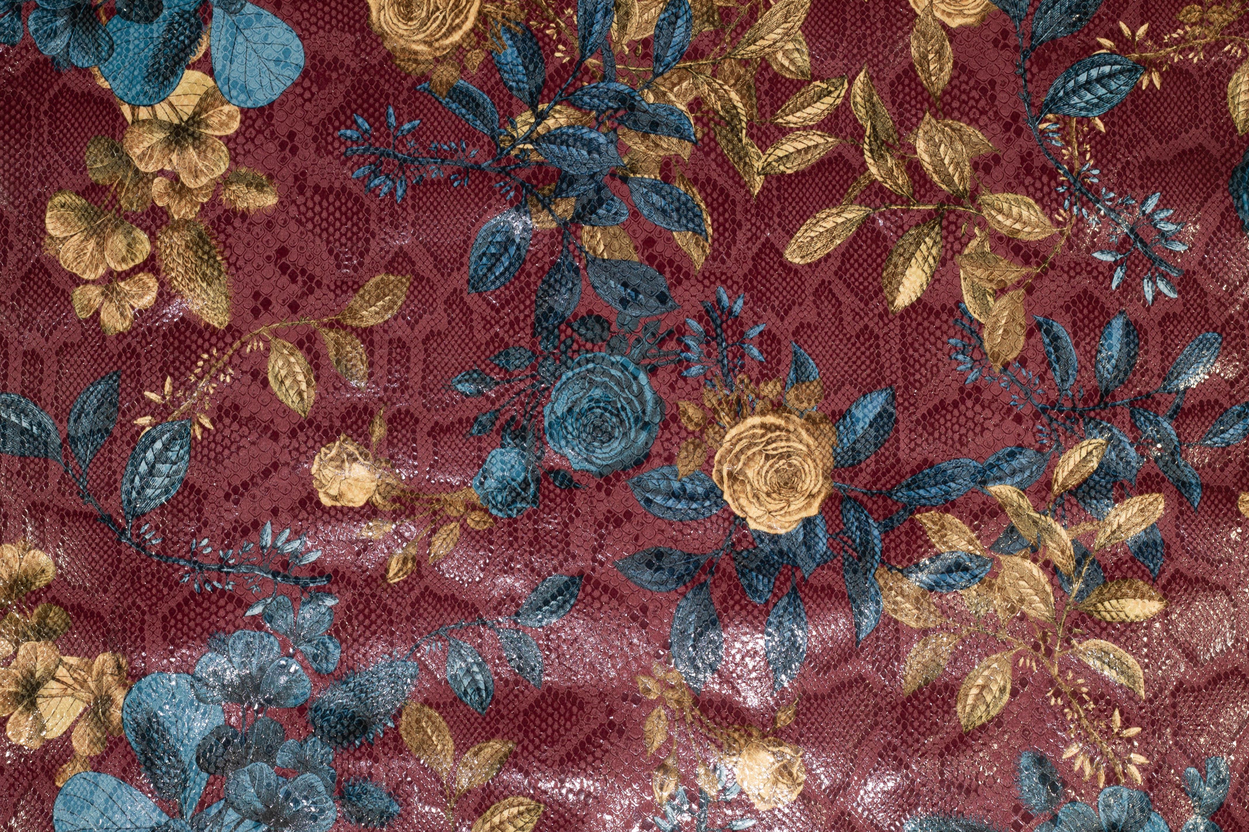 Multicolor Floral Laminated Scuba - Prime Fabrics