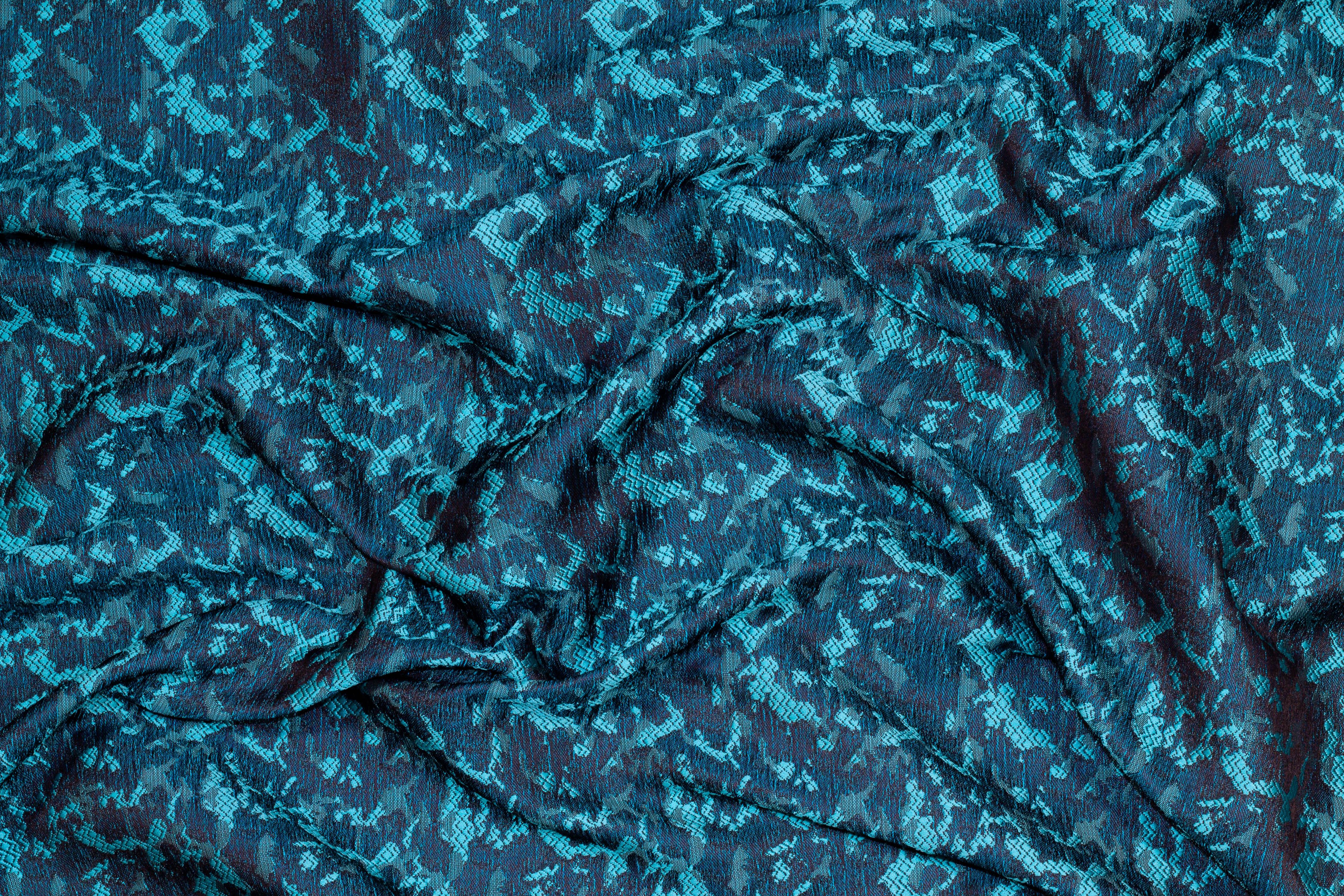 Aqua Blue Abstract Jacquard - Prime Fabrics