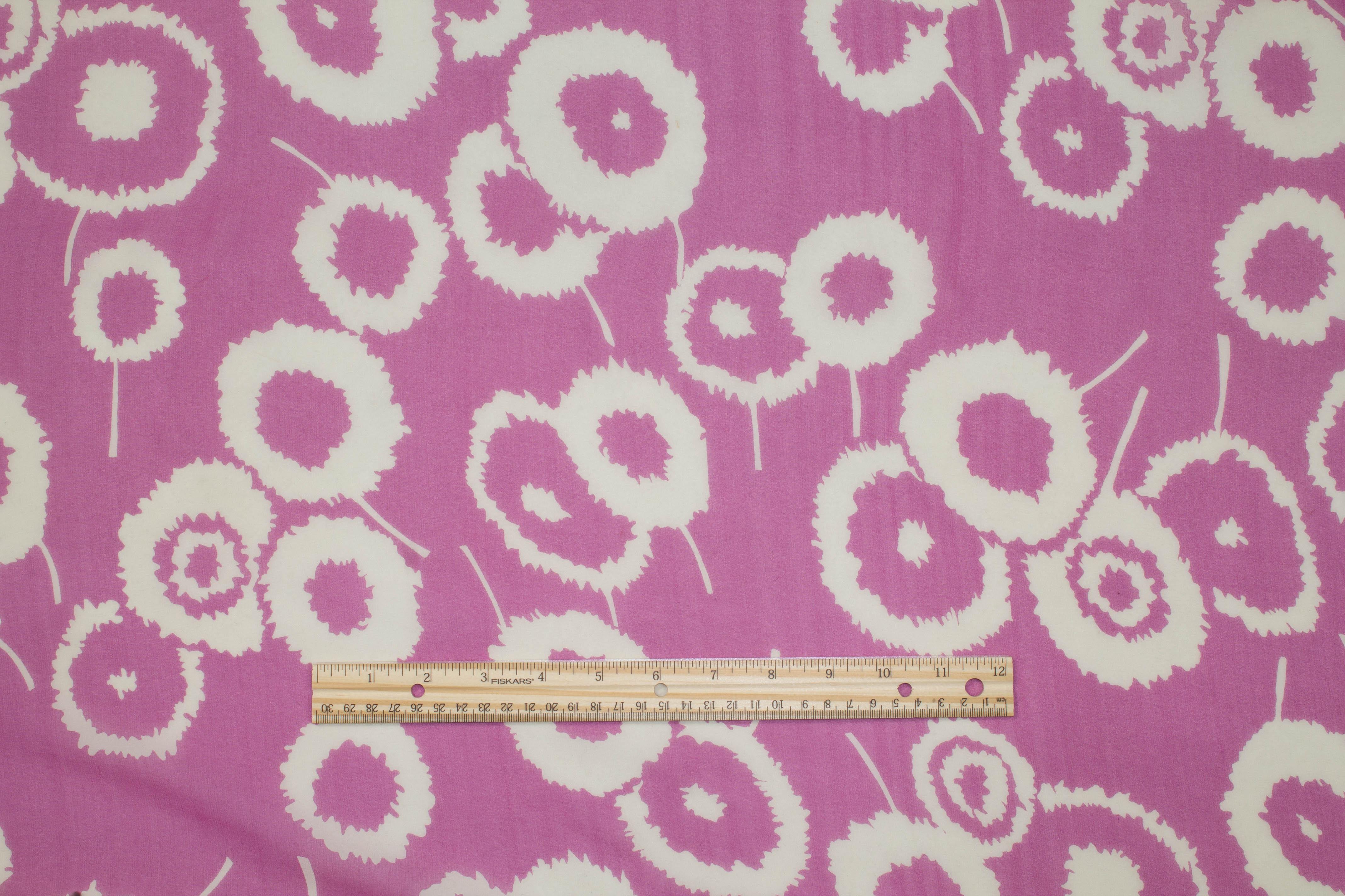 Magenta Abstract Silk Chiffon - Prime Fabrics