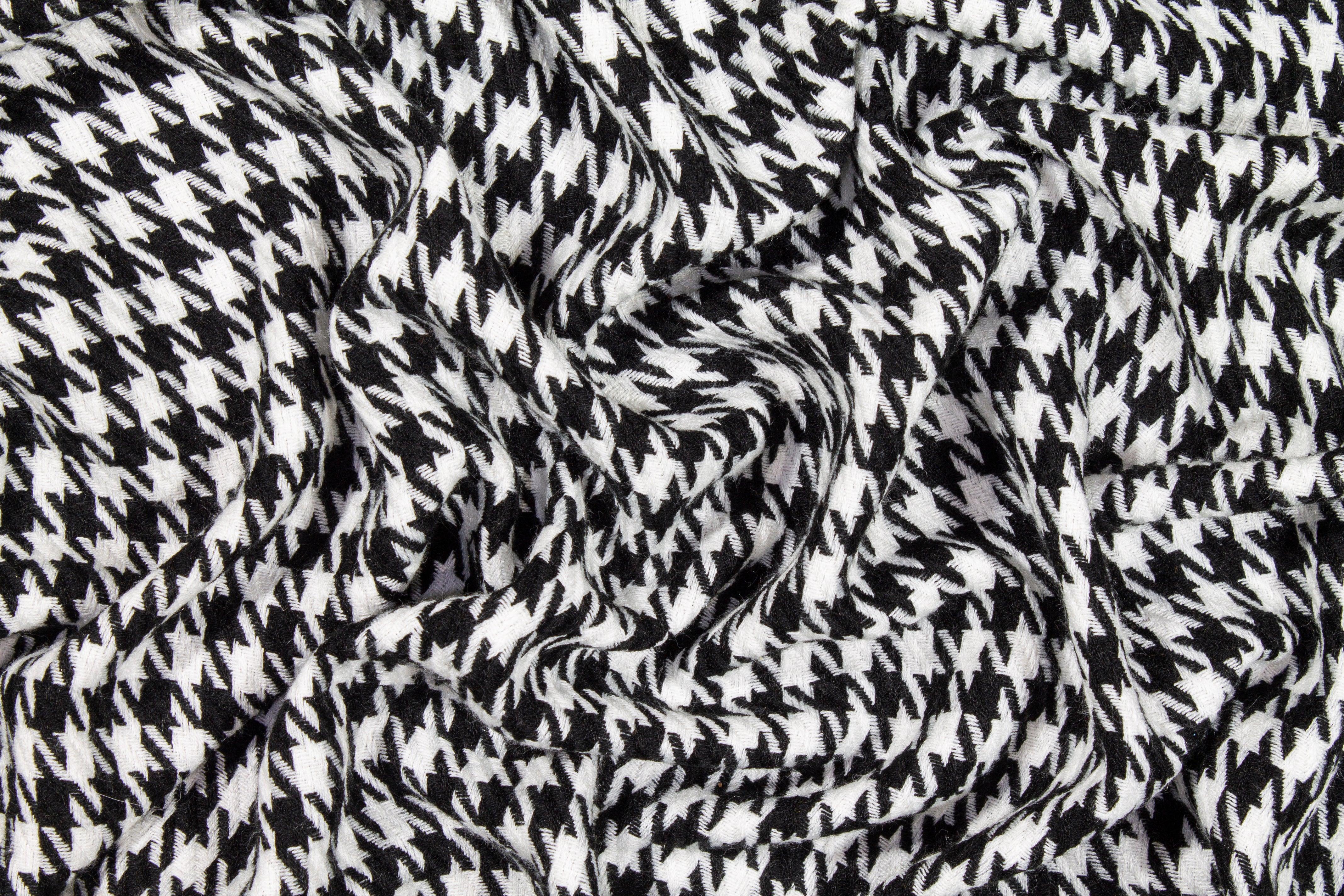 Black and White Houndstooth Coating - Prime Fabrics