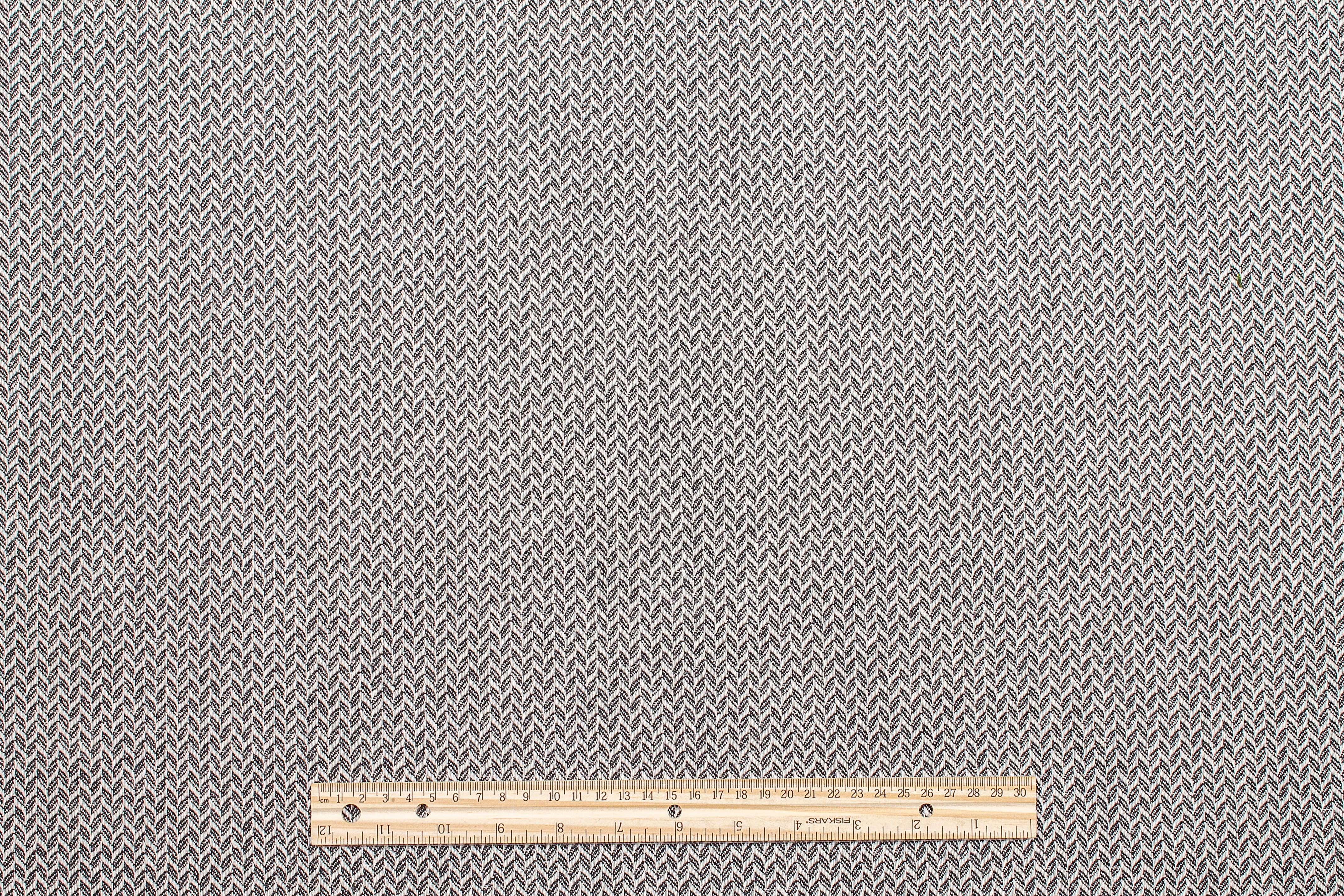 Gray and White Herringbone Italian Wool Cashmere - Prime Fabrics