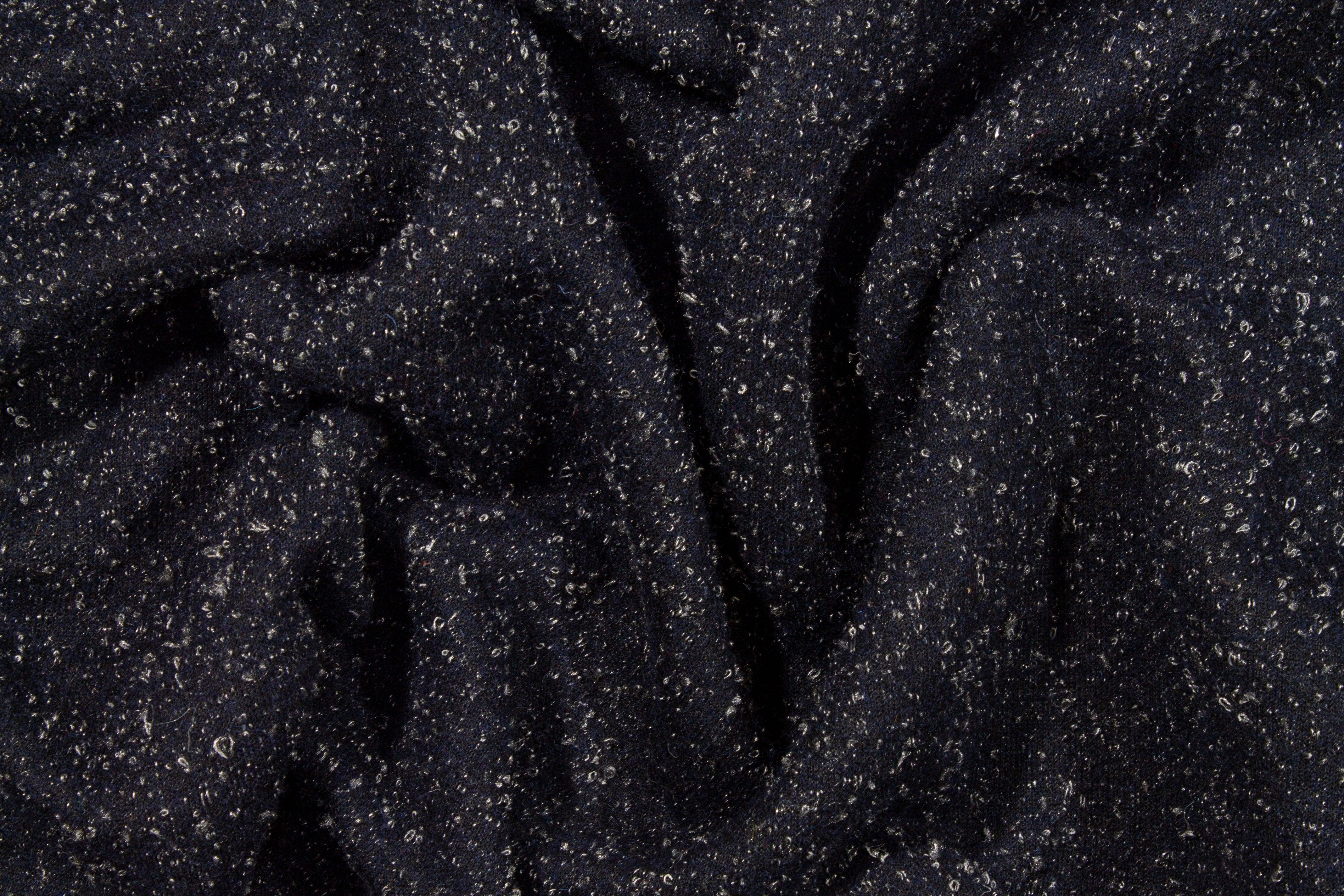 Navy and Gray Italian Wool Boucle - Prime Fabrics