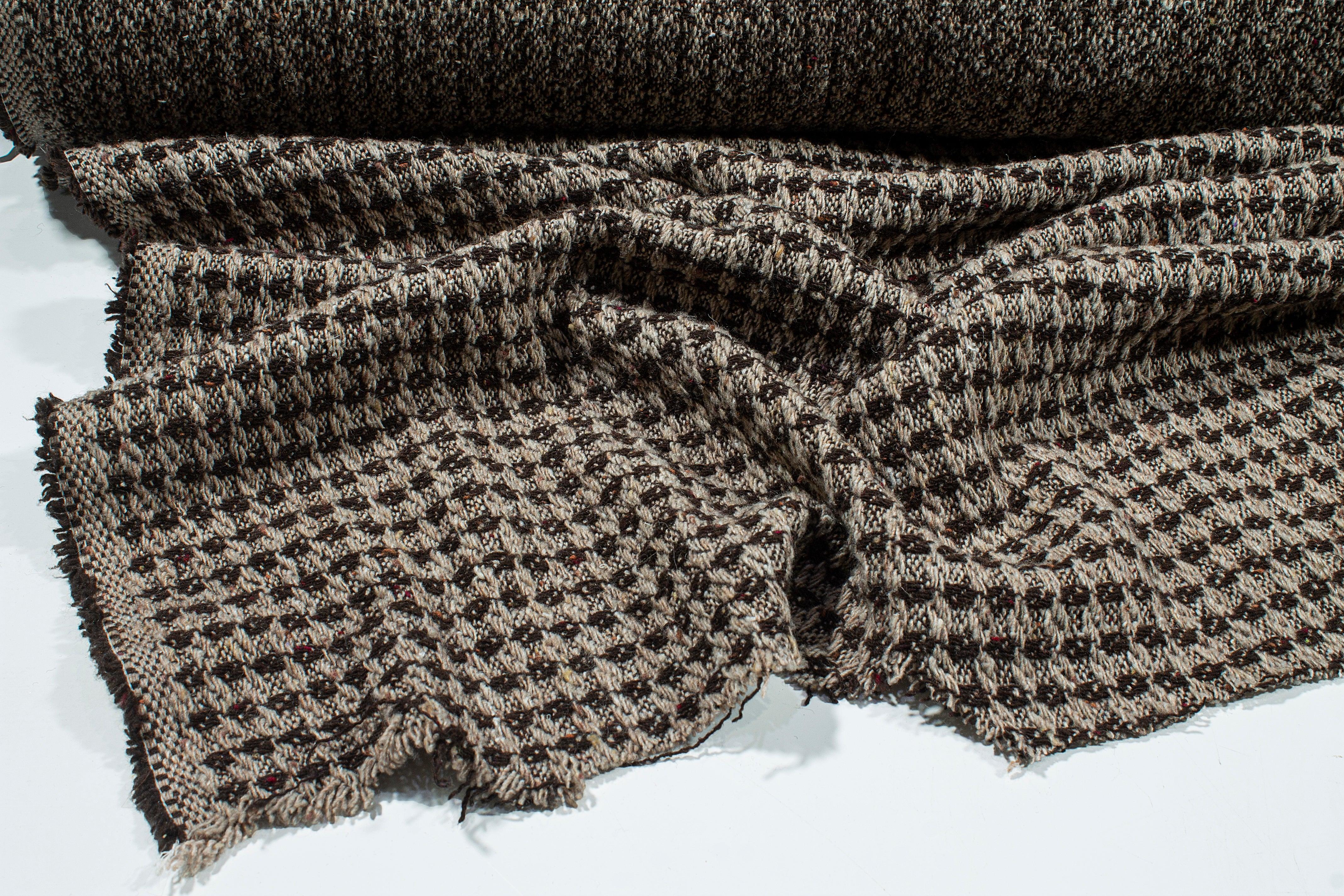 Brown Double Faced Wool Tweed Coating - Prime Fabrics