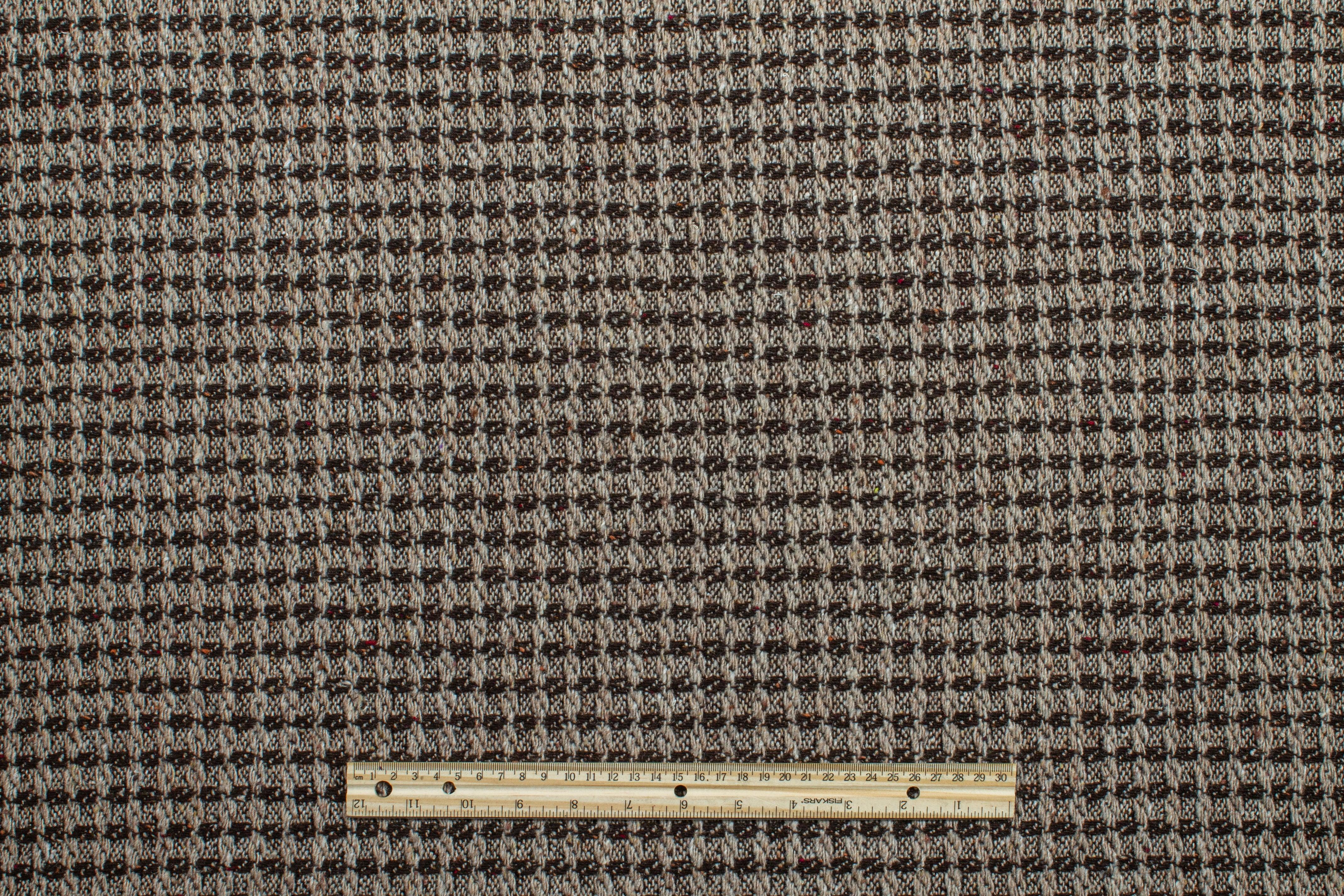 Brown Double Faced Wool Tweed Coating - Prime Fabrics