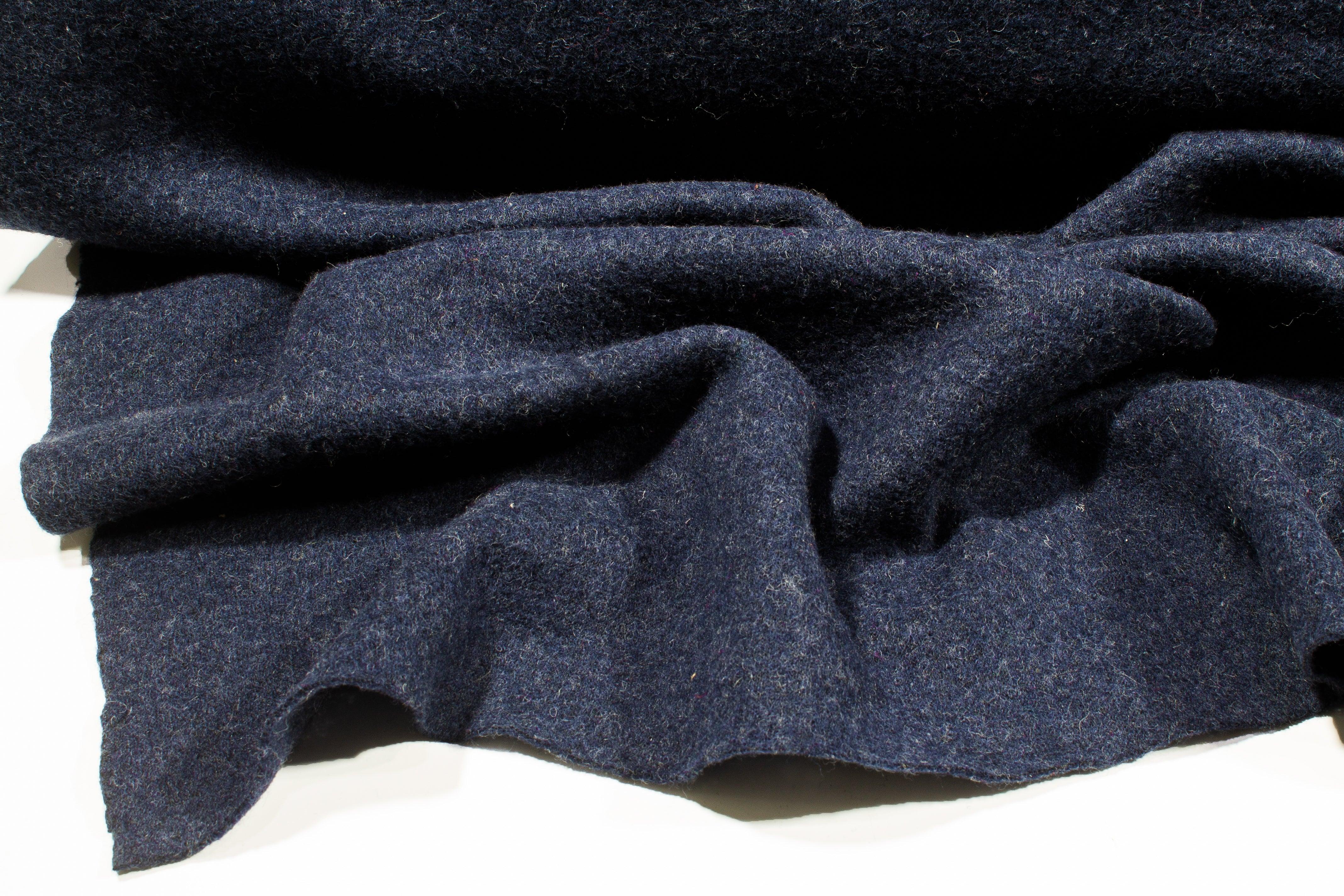 Gray Blue Boiled Wool - Prime Fabrics