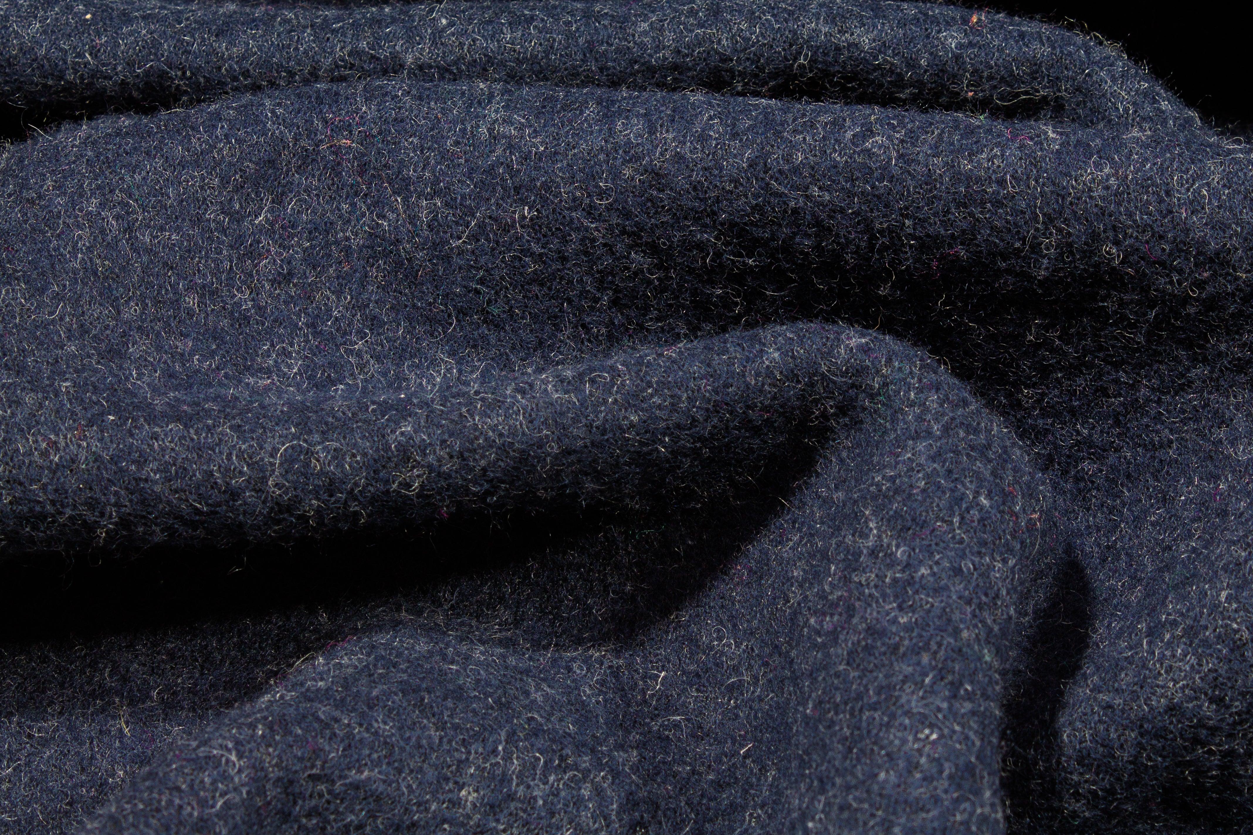 Gray Blue Boiled Wool - Prime Fabrics